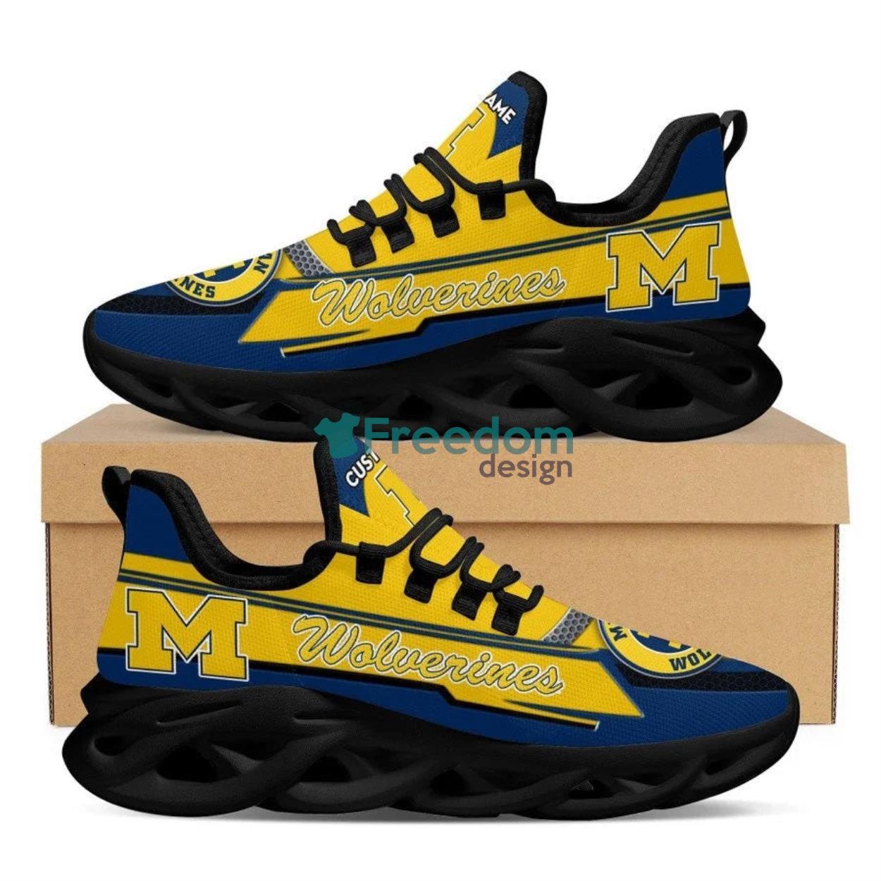 Michigan Wolverines Air Max Soul Snesker Running Shoes Product Photo 2