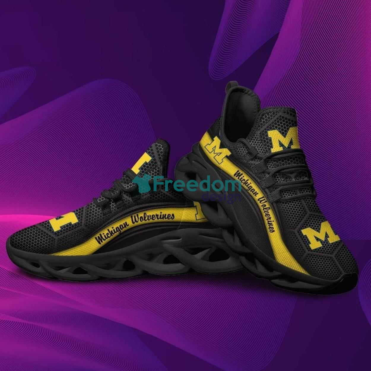 Michigan Wolverines Black Max Soul Snesker Running Shoes Product Photo 1