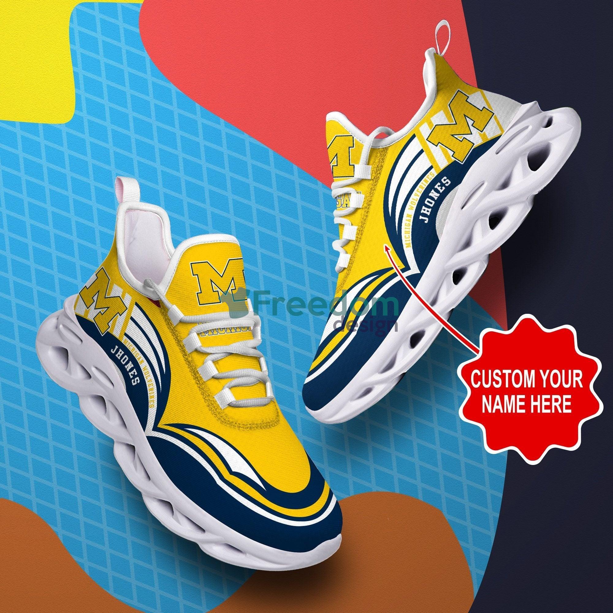 Michigan Wolverines Personalized Name Cool Max Soul Snesker Running Shoes Product Photo 1