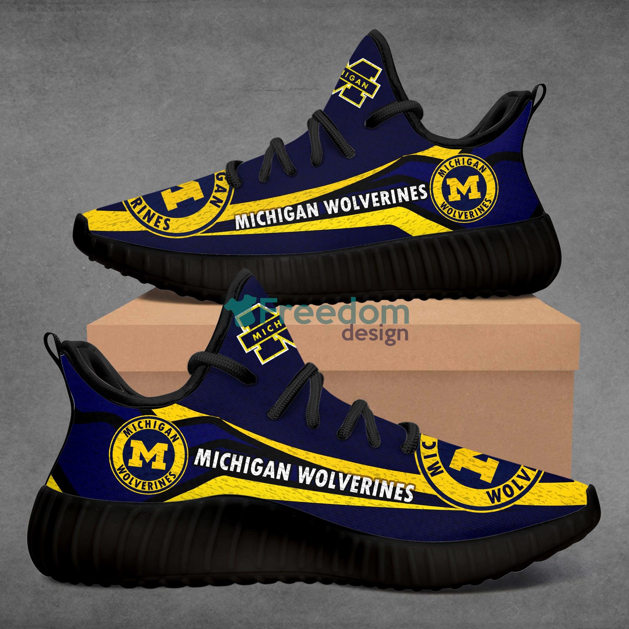 Michigan Wolverines Team Sport Lover Yeezy Shoes Product Photo 2