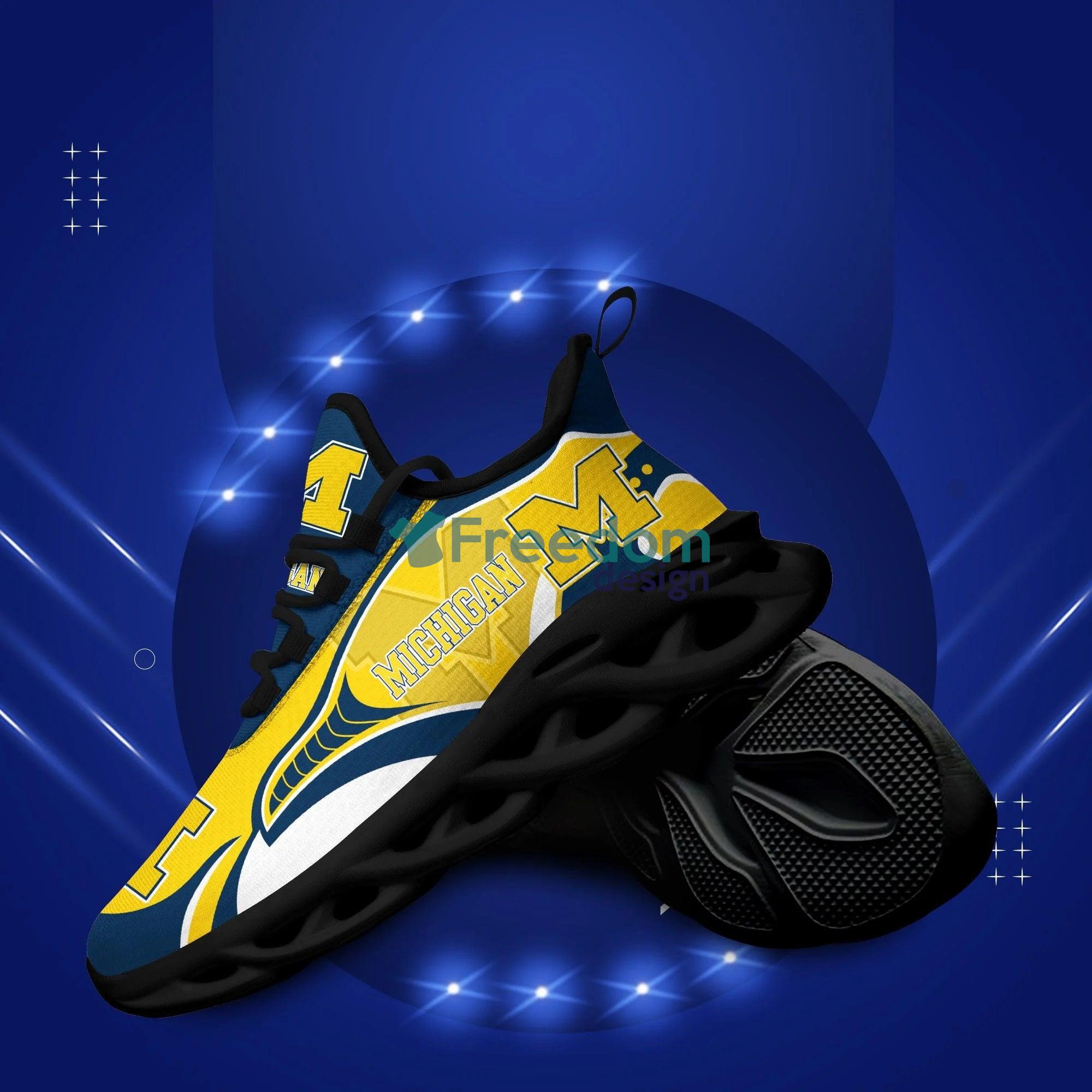 Michigan Wolverines Yellow Max Soul Snesker Running Shoes Product Photo 2