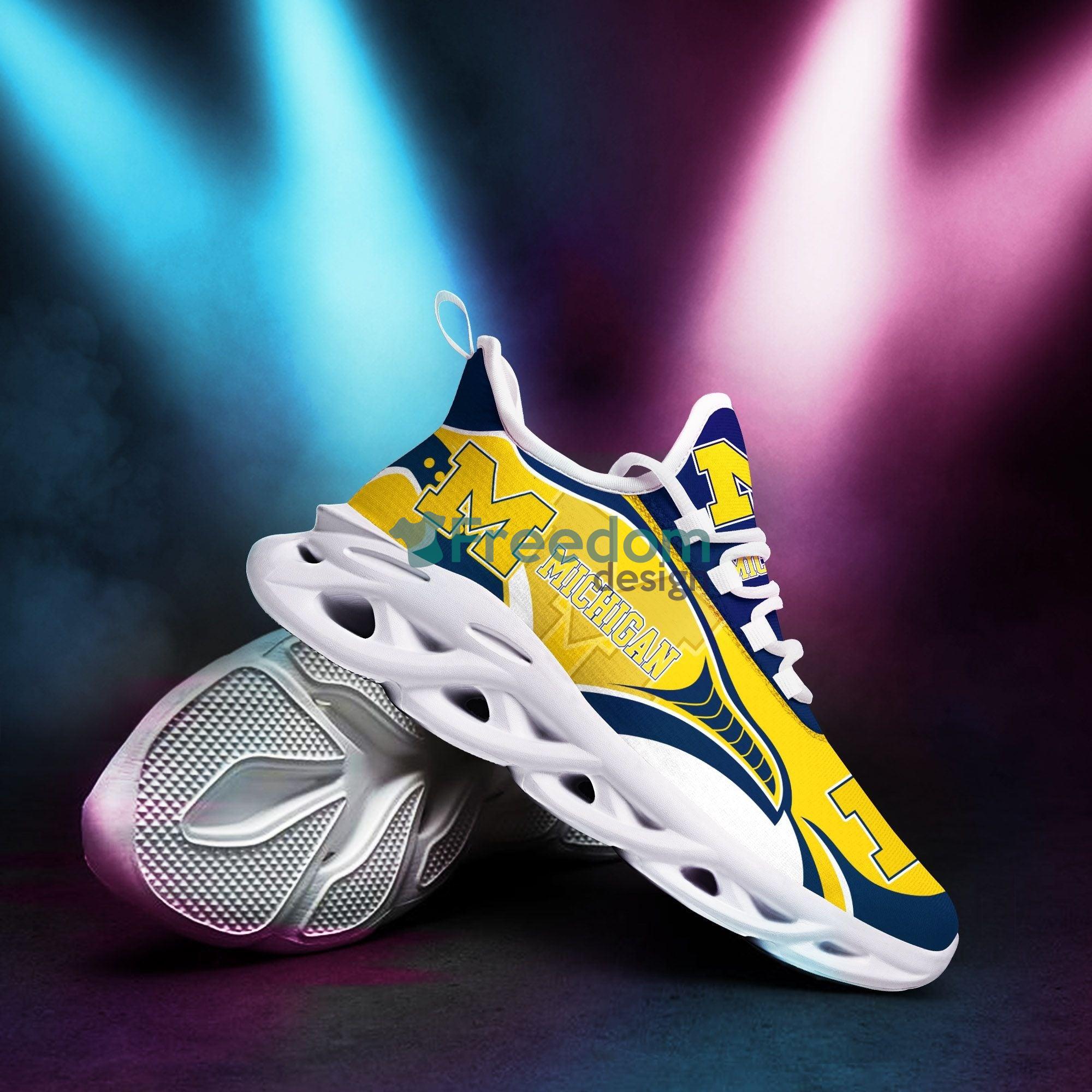 Michigan Wolverines Yellow Max Soul Snesker Running Shoes Product Photo 1