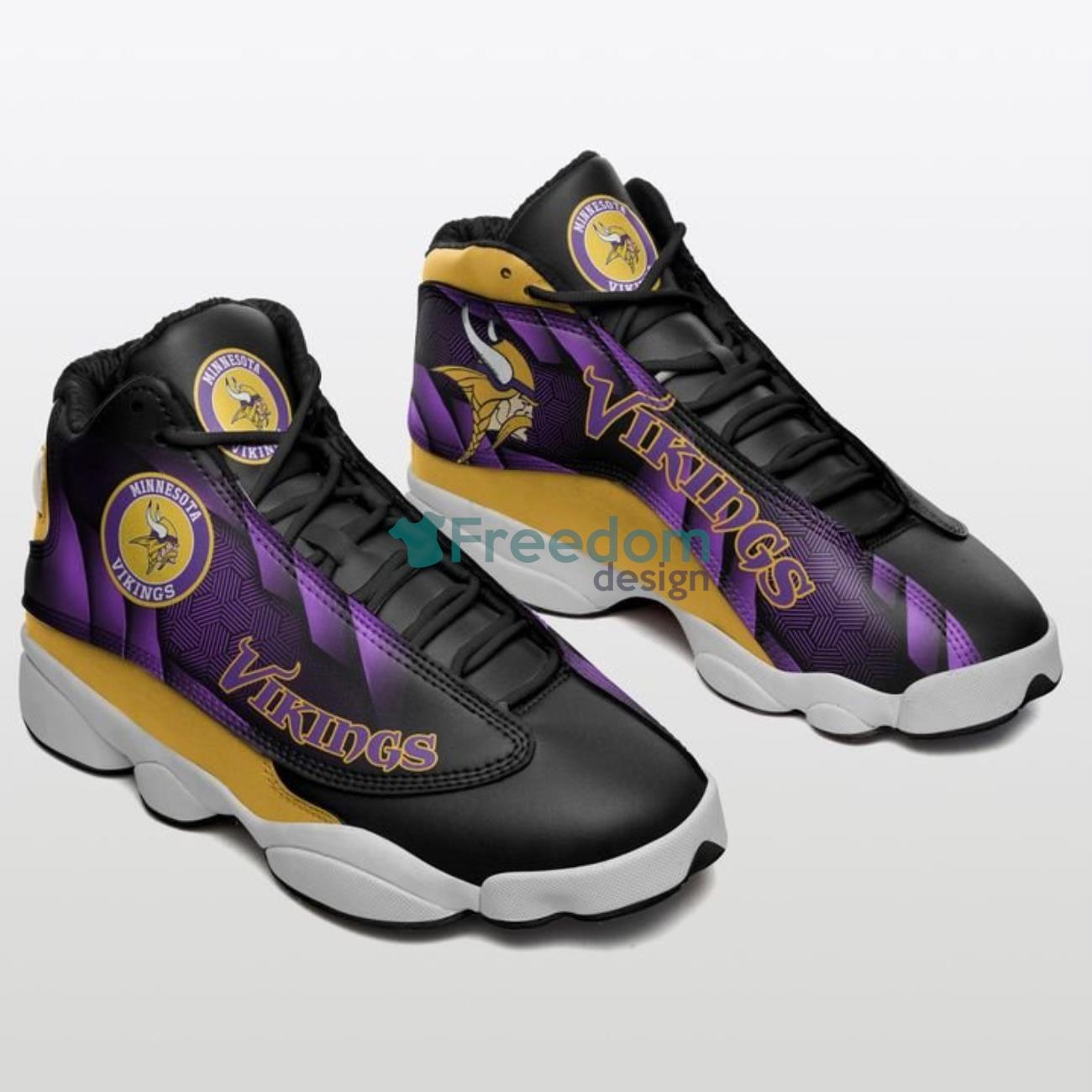 Minnesota Vikings Air Jordan 13 Sneakers Nfl Custom Sport Shoes