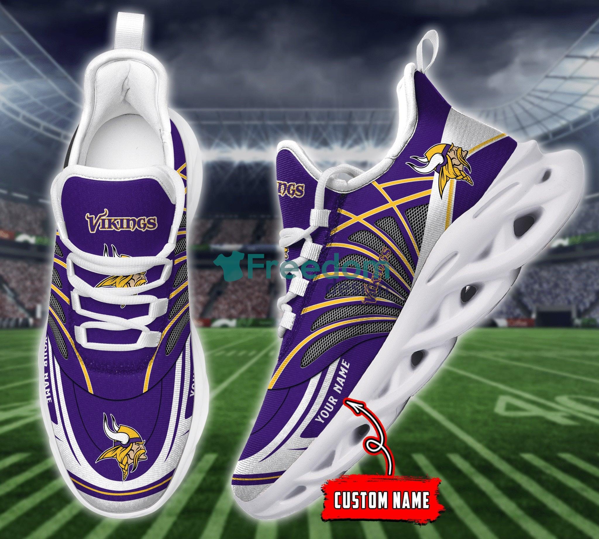 Minnesota Vikings Custom Name Cool Max Soul Shoes Product Photo 1