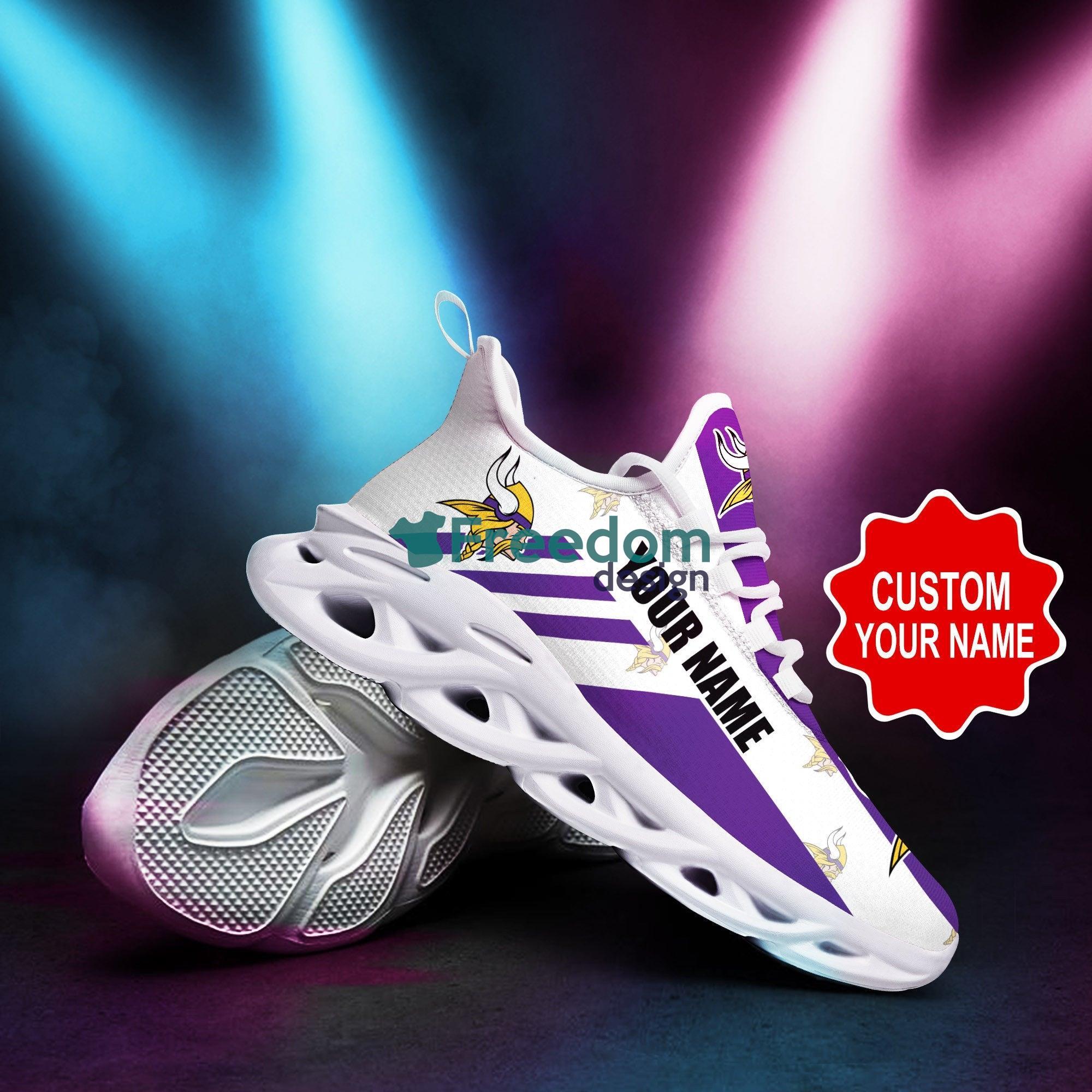 Minnesota Vikings Custome Name Max Soul Snesker Running Shoes Product Photo 1