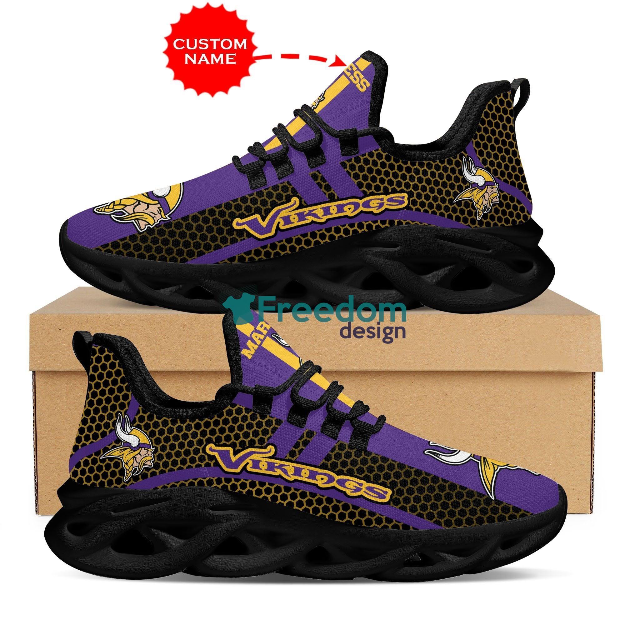 Minnesota Vikings Personalized Name Max Soul Snesker Running Shoes Product Photo 2