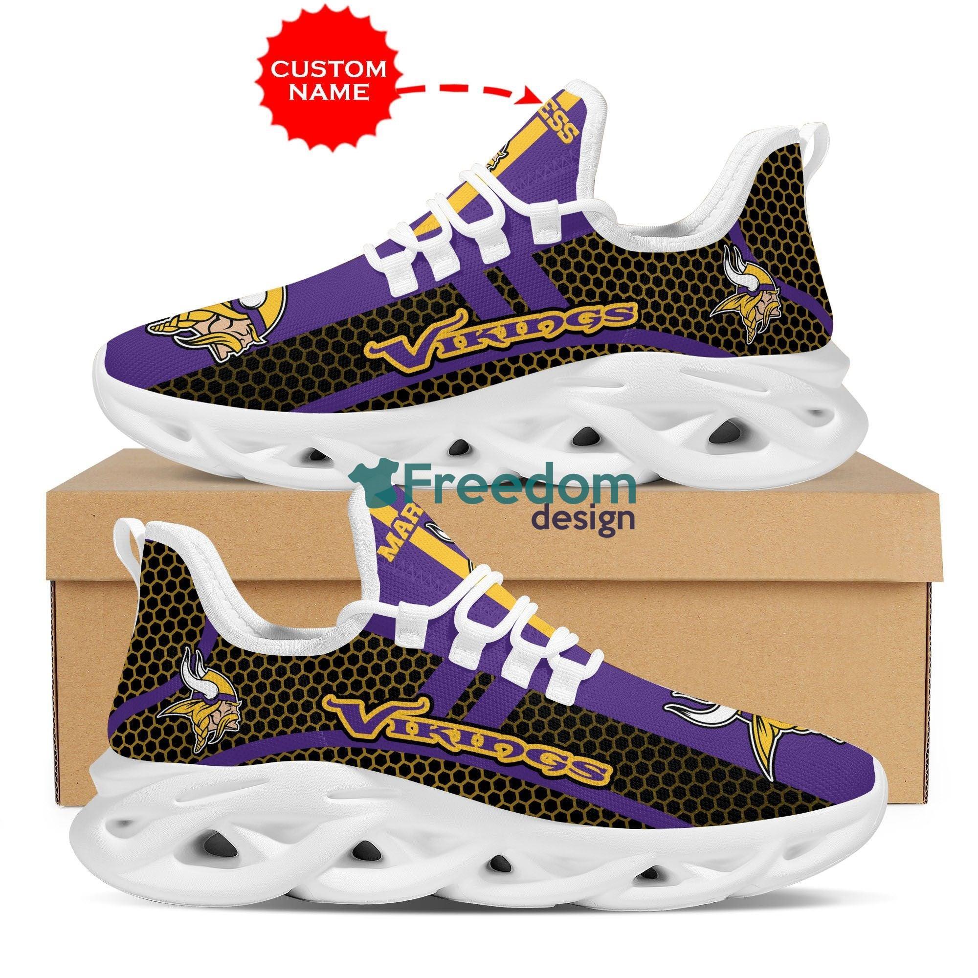 Minnesota Vikings Personalized Name Max Soul Snesker Running Shoes Product Photo 1