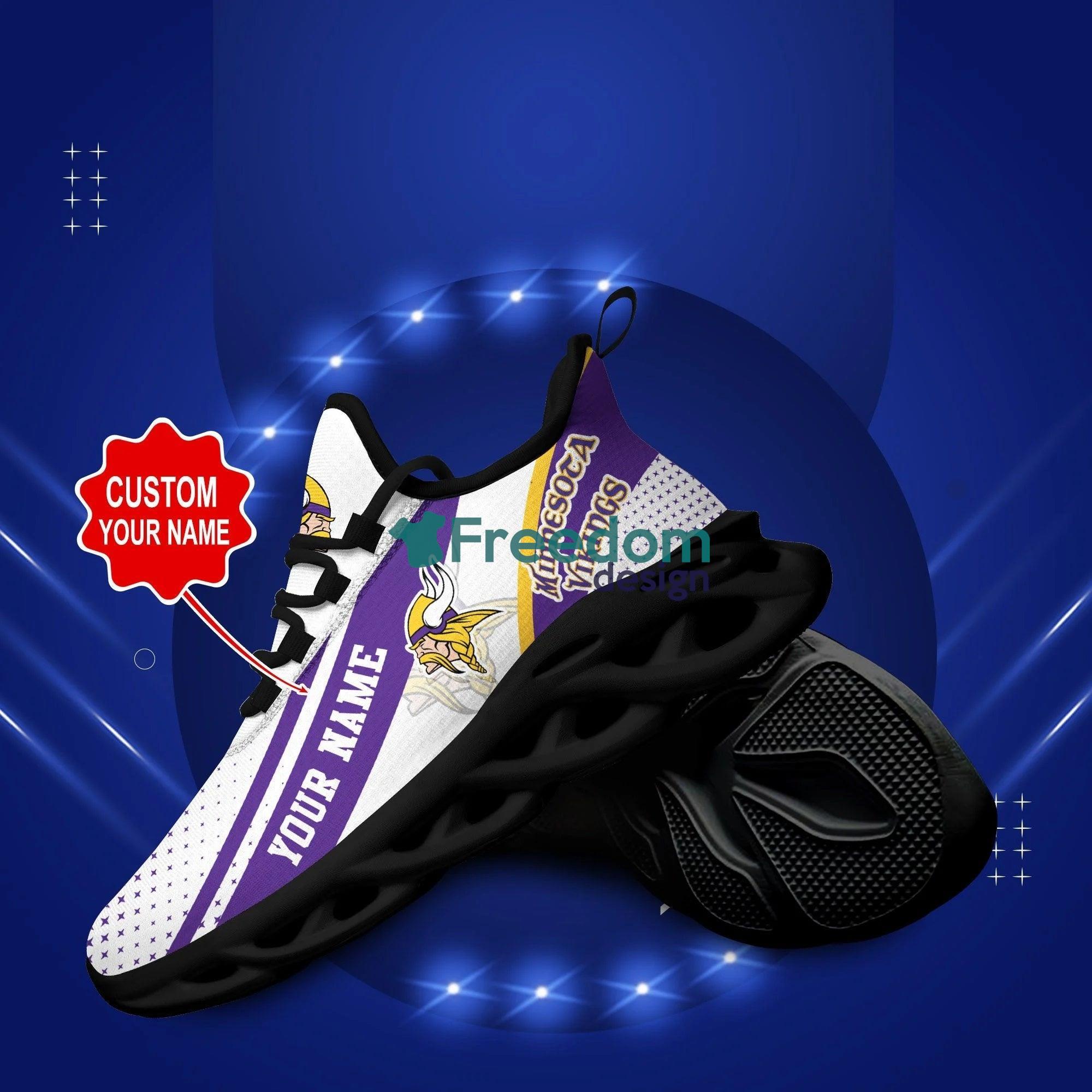 Minnesota Vikings Personalized Name Max Soul Snesker Shoes Product Photo 1