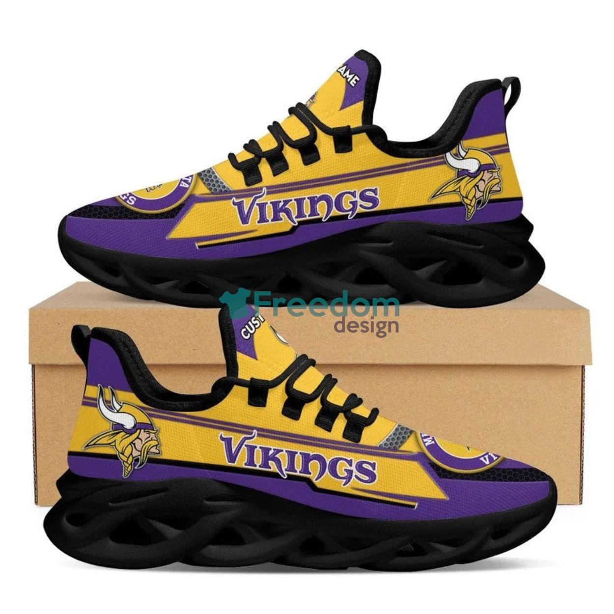 Minnesota Vikings Sport Fans Air Max Soul Snesker Running Shoes Product Photo 2