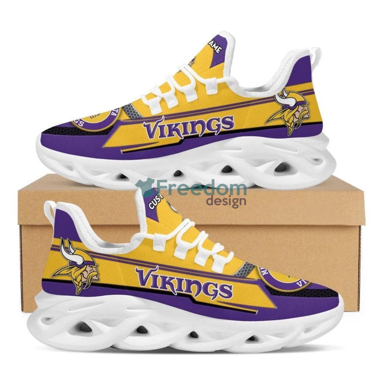 Minnesota Vikings Sport Fans Air Max Soul Snesker Running Shoes Product Photo 1