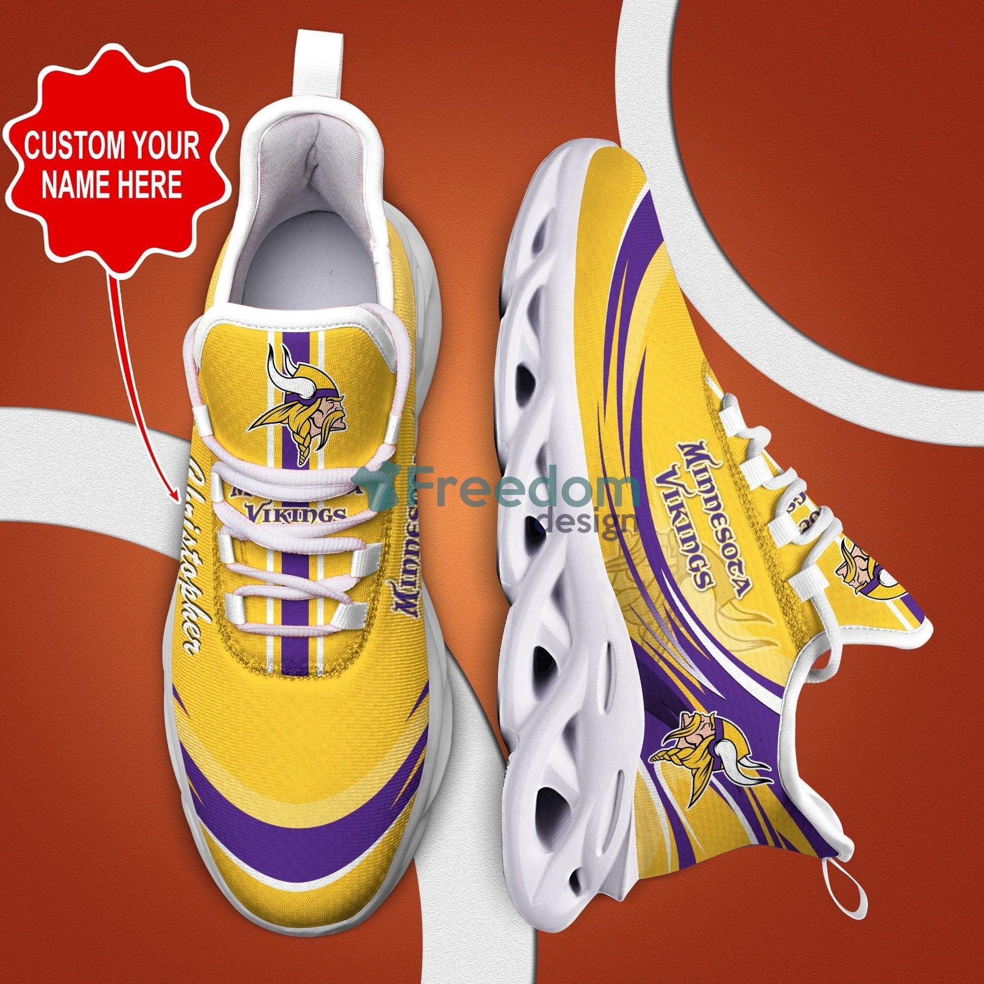 Minnesota Vikings Yellow Max Soul Snesker Running Shoes Product Photo 2