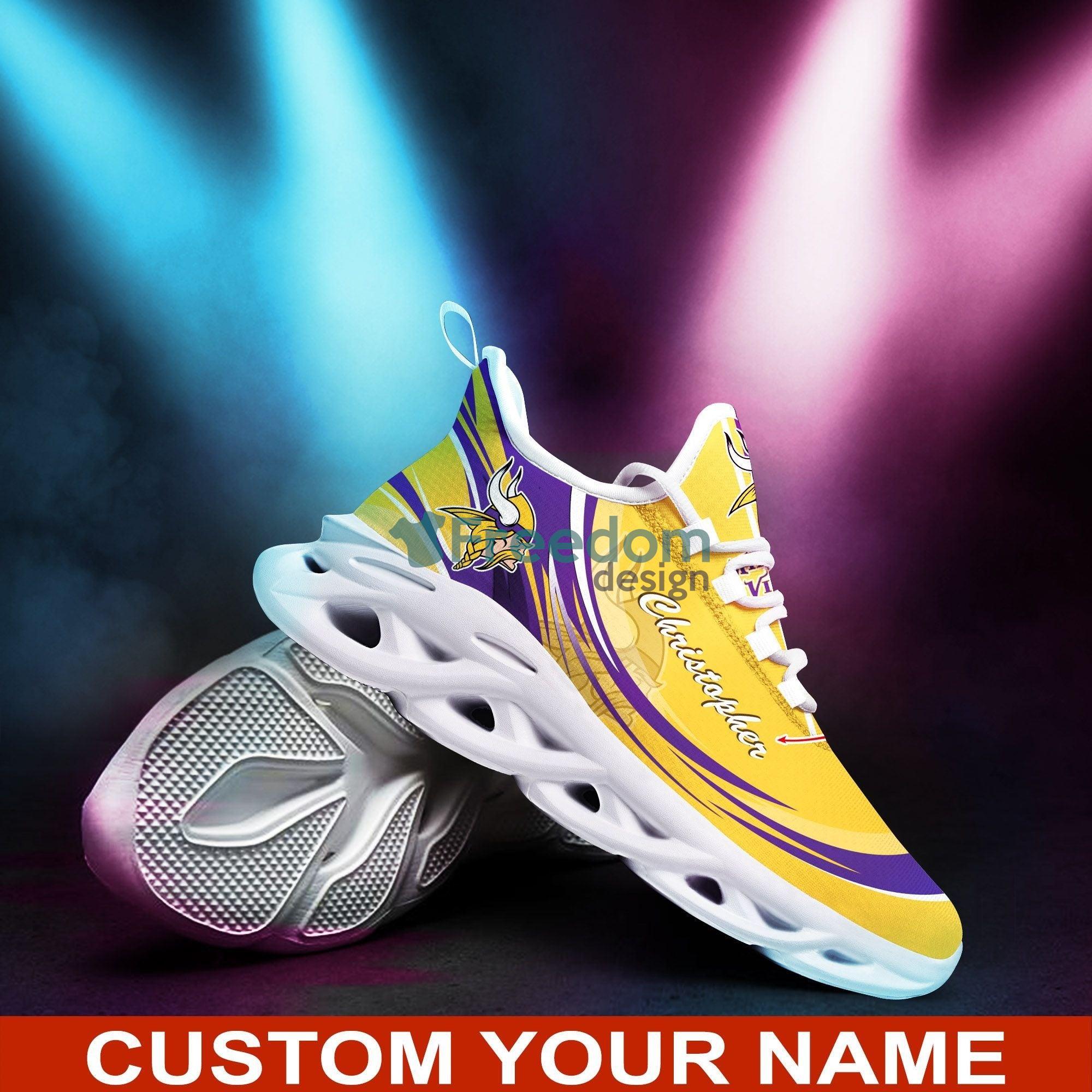 Minnesota Vikings Yellow Max Soul Snesker Running Shoes Product Photo 1