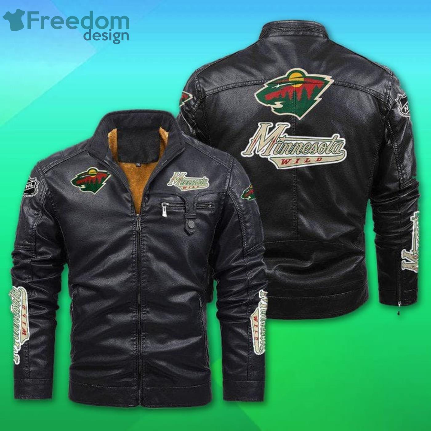 Minnesota Vikings NFL Motor Fleece Leather Jackets