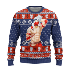 Naruto Kakashi Hatake Anime Ugly Christmas Sweater Xmas Gift - AOP Sweater - Blue