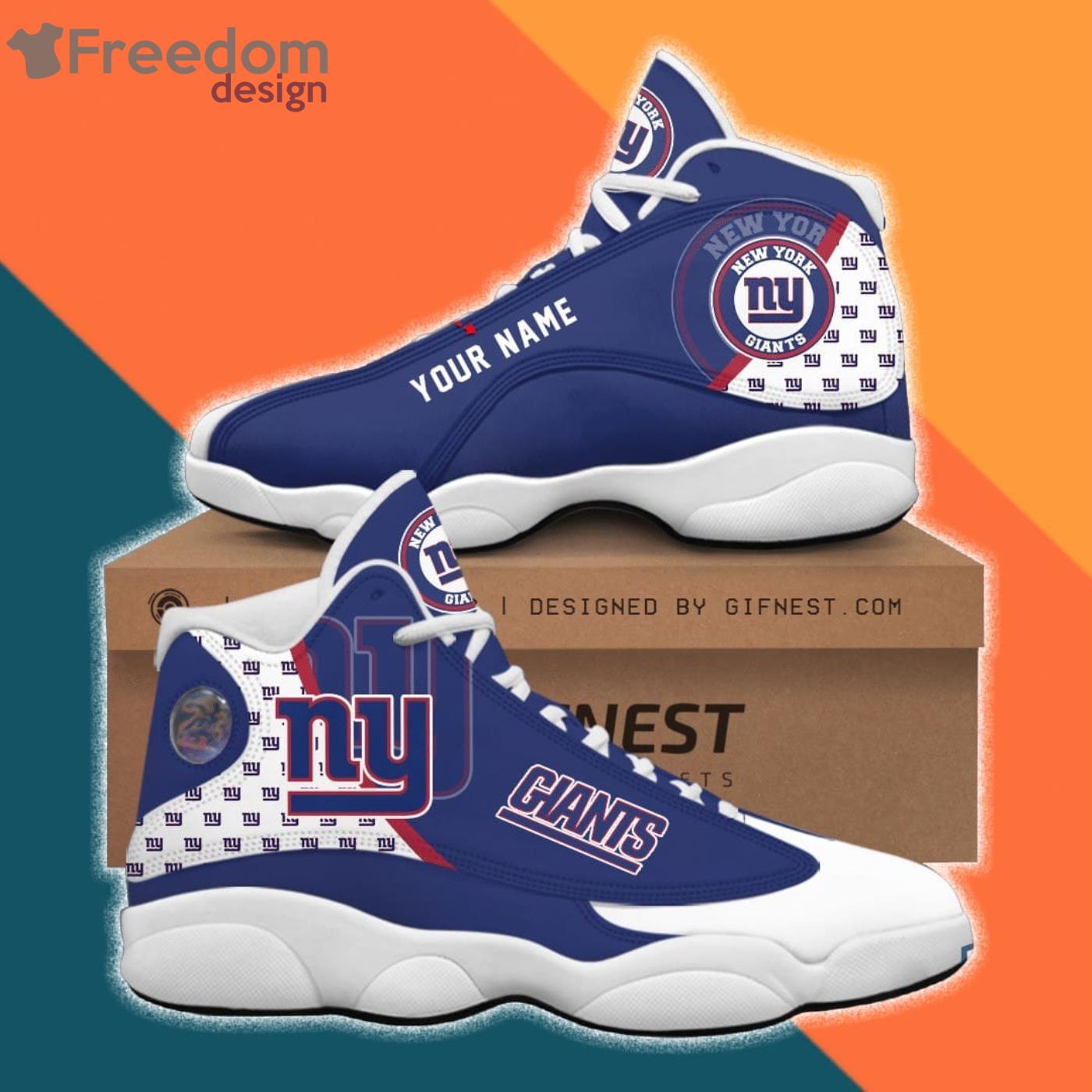 New York Giants Air Jordan 13 Sneaker Shoes Product Photo 1 New York Giants Air Jordan 13 Sneaker Shoes Product Photo 1