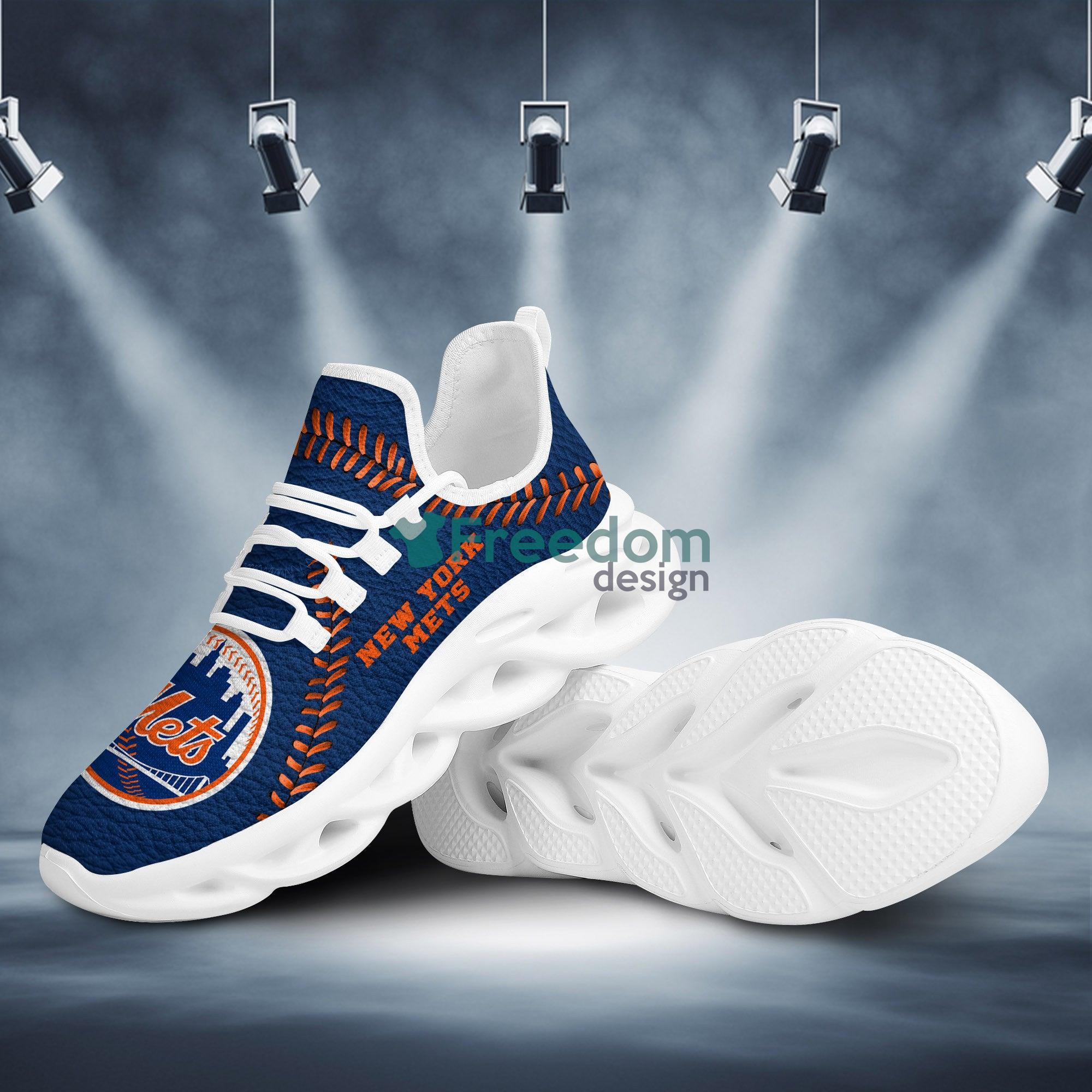 New York Mets Navy Blue Max Soul Snesker Running Shoes Product Photo 2