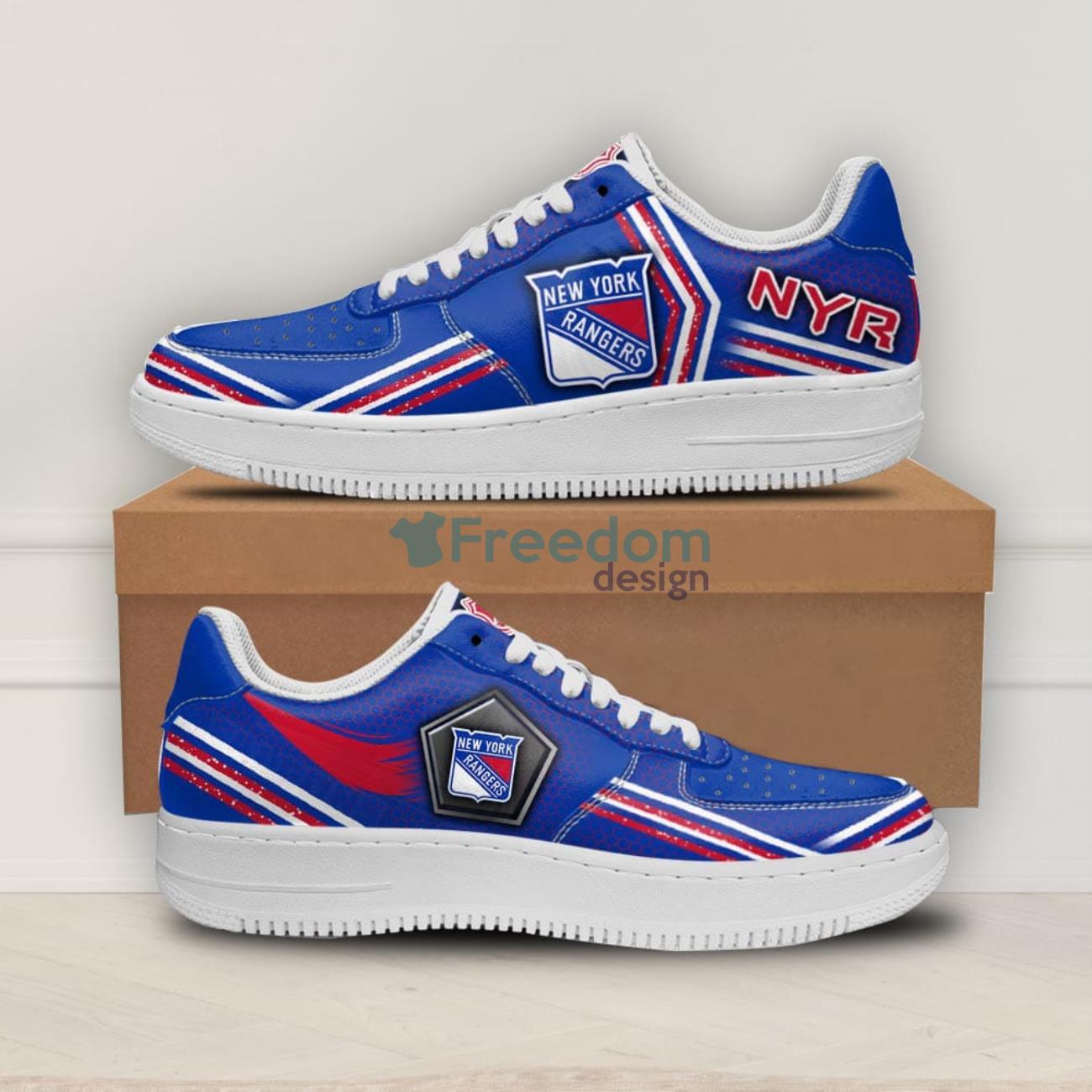 Personalize NHL New York Rangers Blue Max Soul Shoes - T-shirts