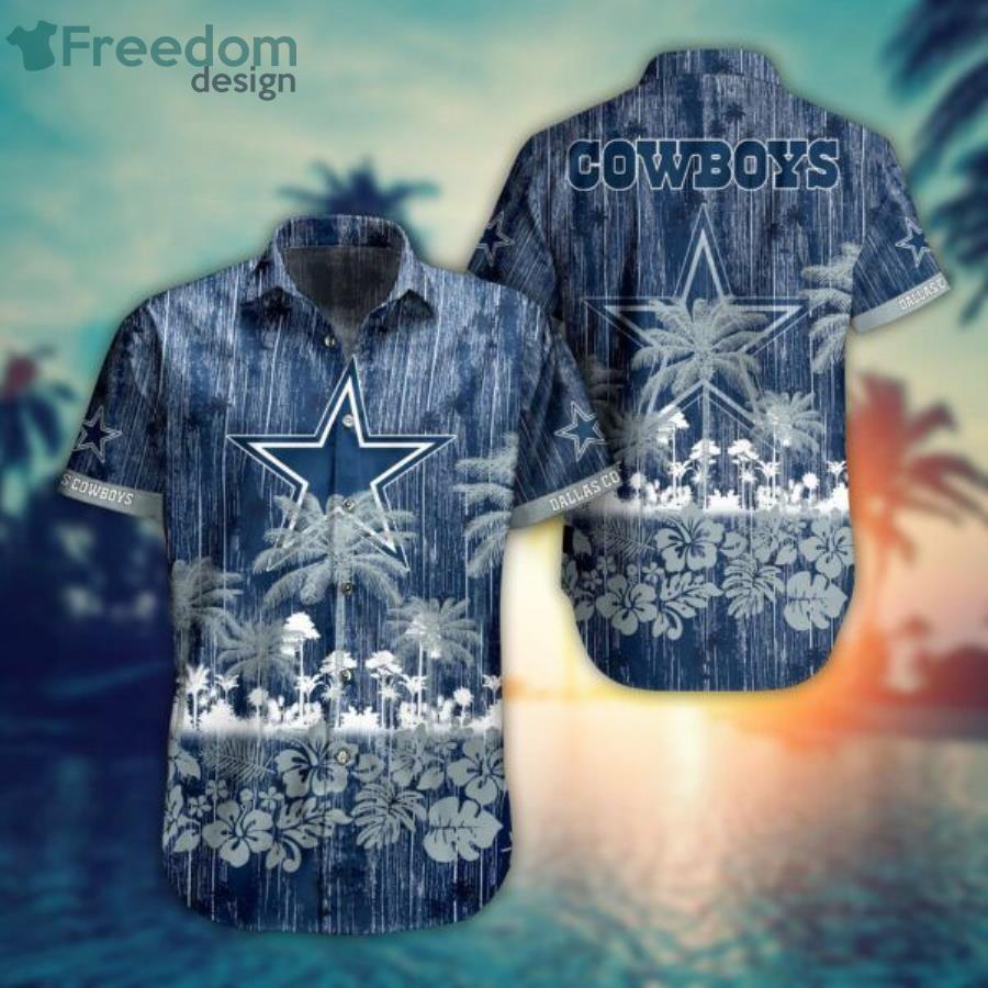 Nfl Dallas Cowboys And Rain Full Print Hawaiian Shirt Product Photo 1