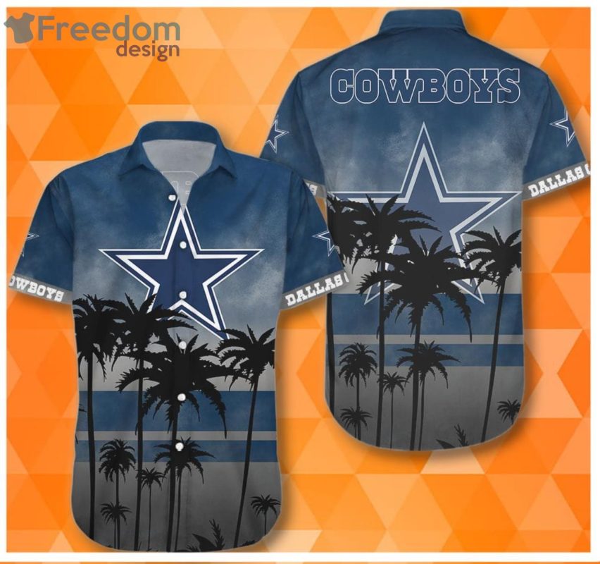 Nfl Dallas Cowboys Palm Tree And Sky Hawaiian Shirt
