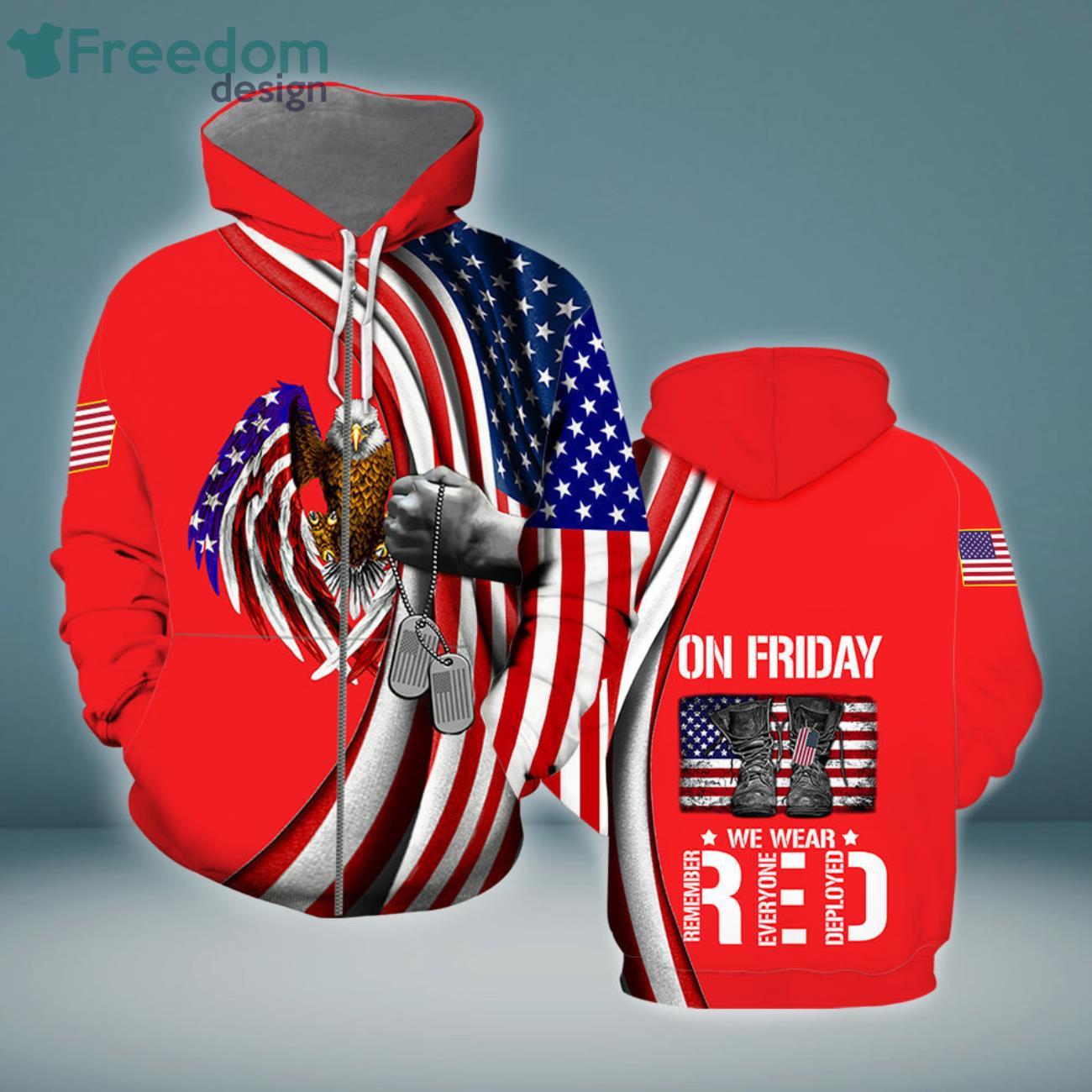 On Friday We Wear Red Eagle All Over Printed Shirt Product Photo 1
