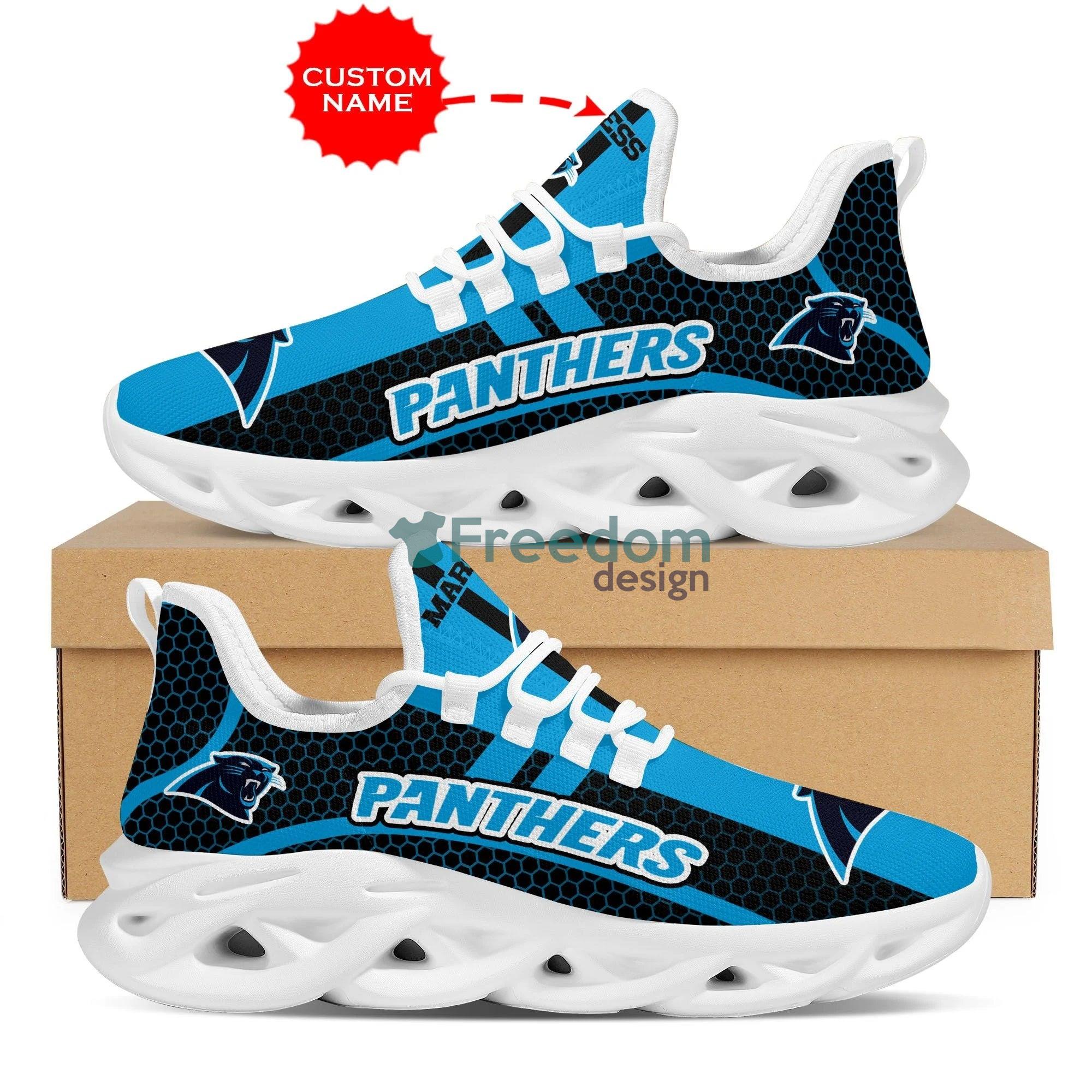 Personalized Name Carolina Panthers Max Soul Snesker Running Shoes Product Photo 1