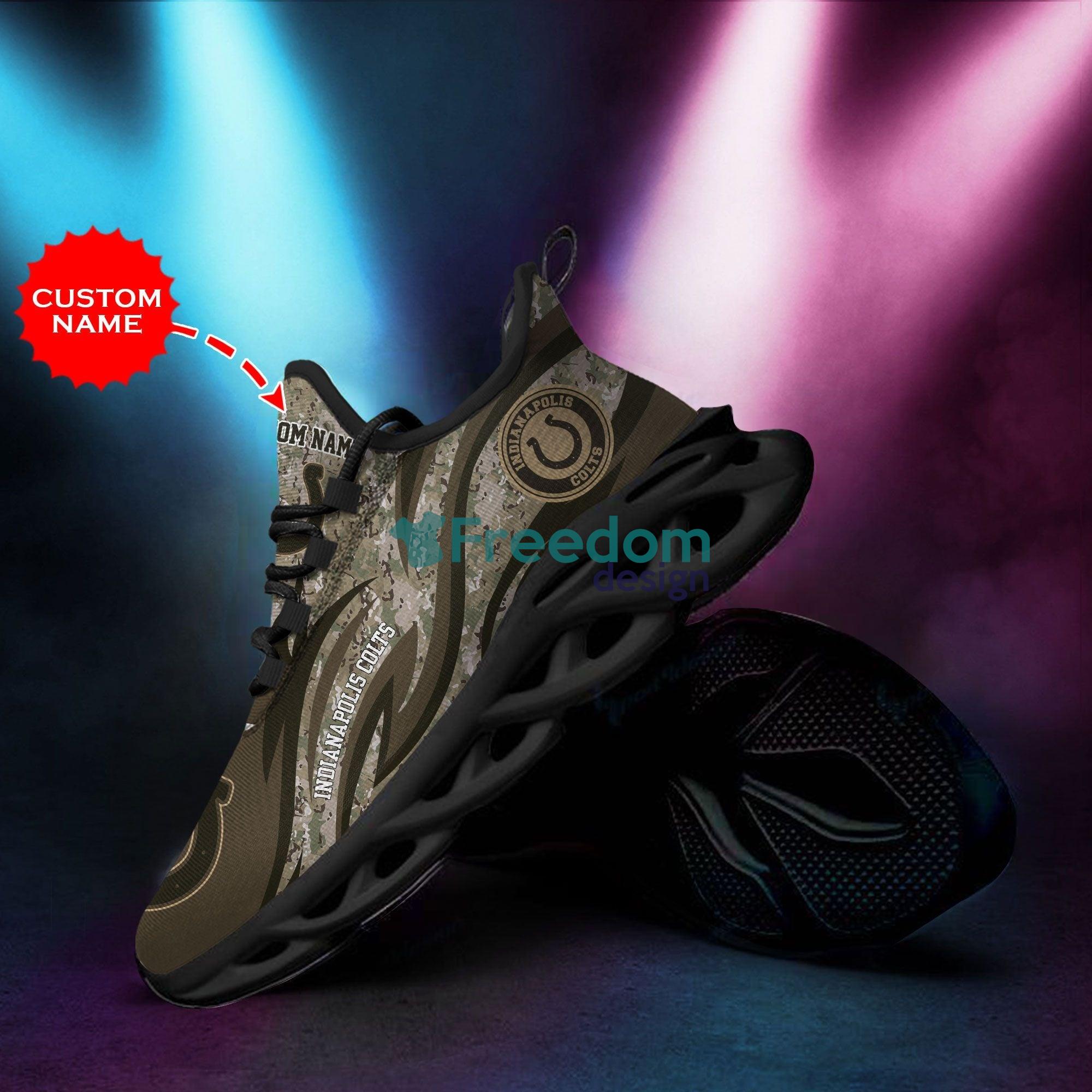 Personalized Name Indianapolis Colts Camouflage Air Max Soul Snesker Running Shoes Product Photo 1