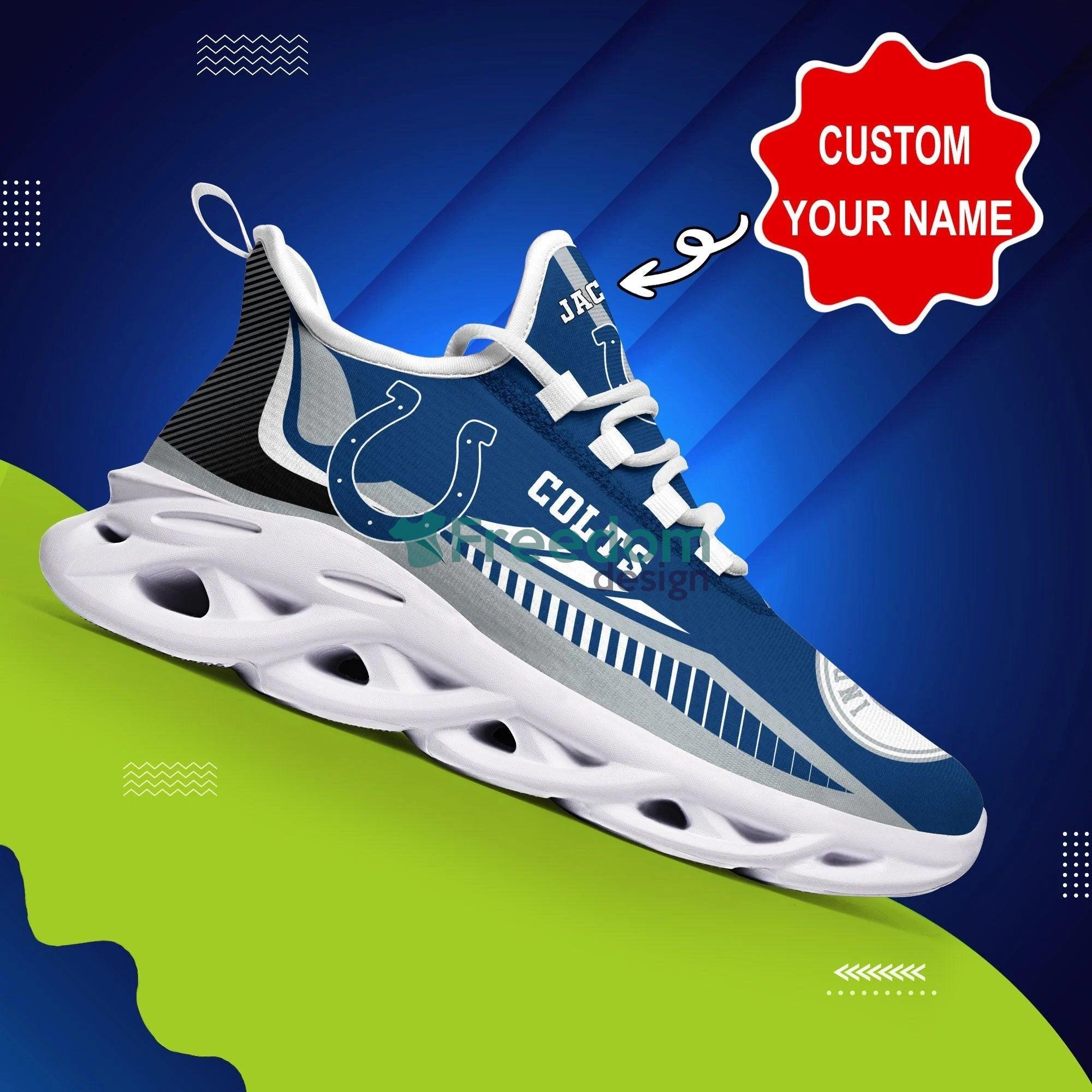 Personalized Name Indianapolis Colts Cool Max Soul Snesker Running Shoes Product Photo 2