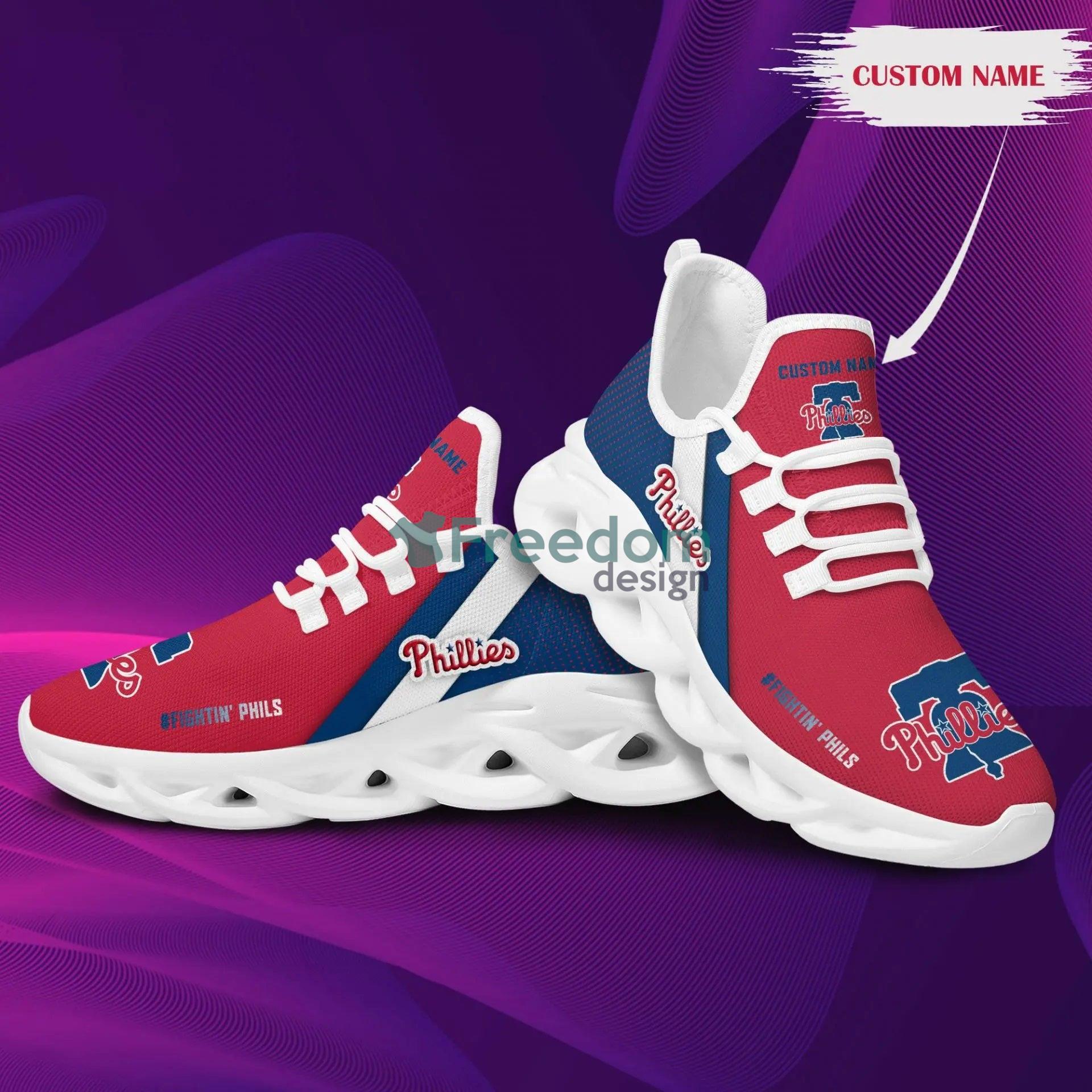 Philadelphia Phillies Fans Air Max Soul Snesker Running Shoes Personalized Name Product Photo 2