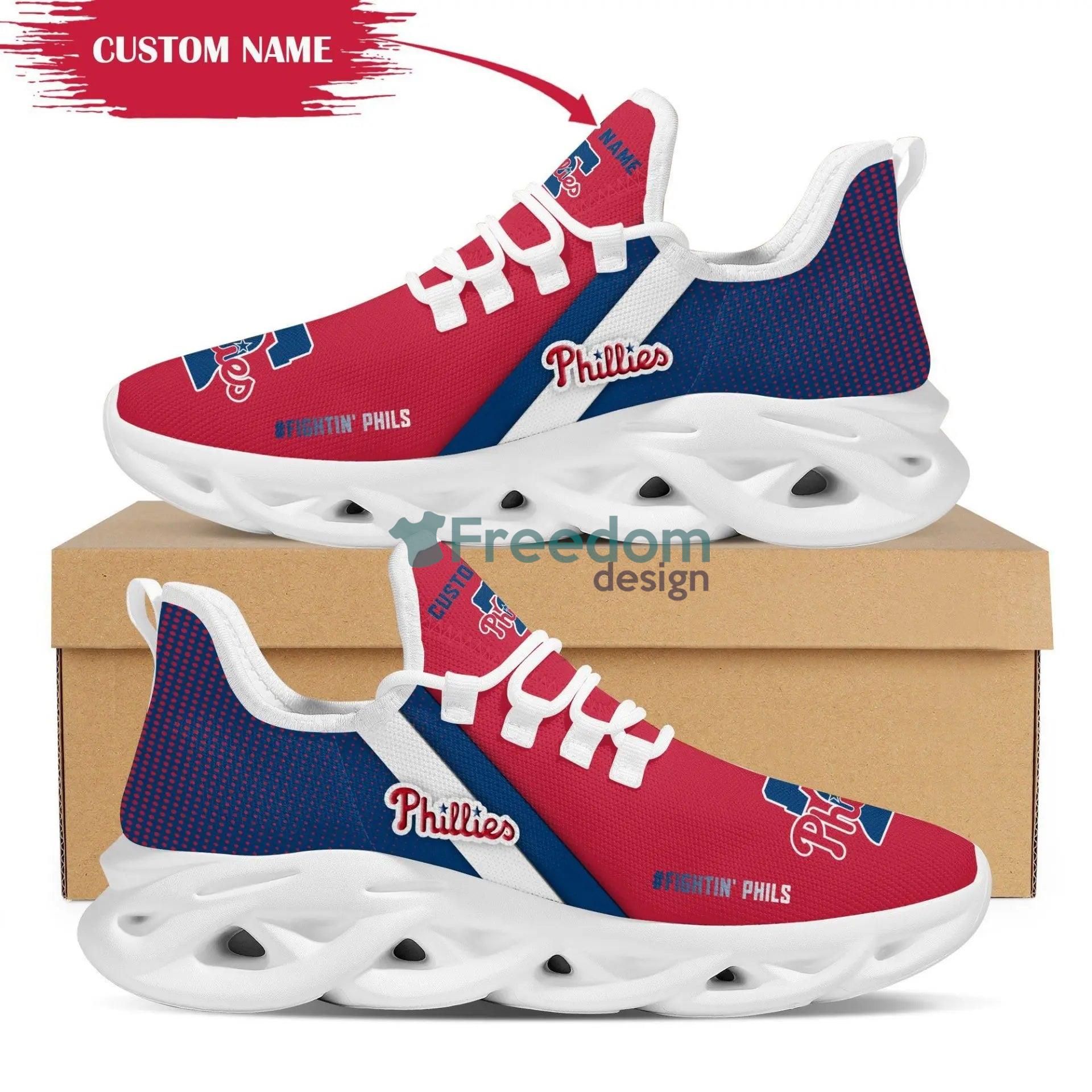 Philadelphia Phillies Fans Air Max Soul Snesker Running Shoes Personalized Name Product Photo 1