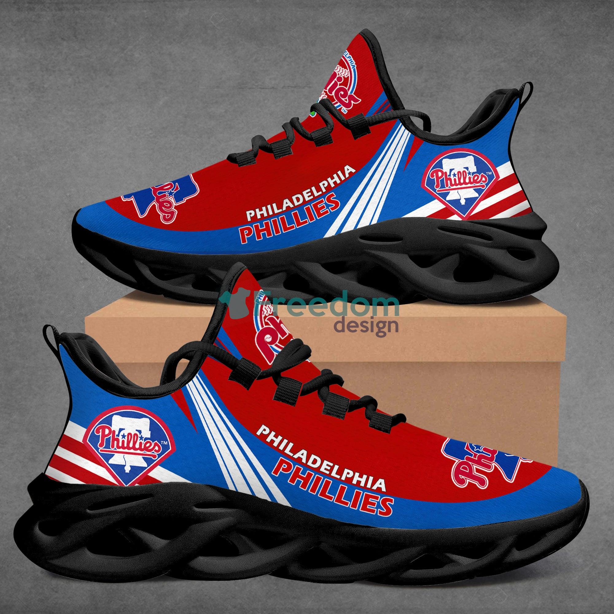 Philadelphia Phillies Striped Style Max Soul Snesker Running Shoes Product Photo 2