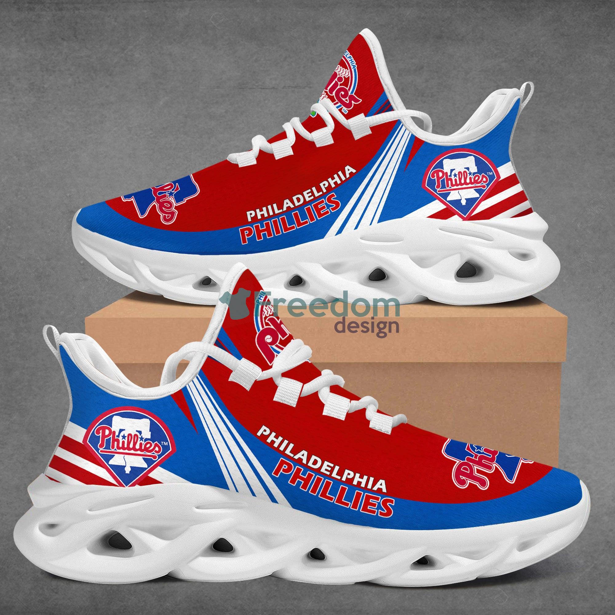 Philadelphia Phillies Striped Style Max Soul Snesker Running Shoes Product Photo 1