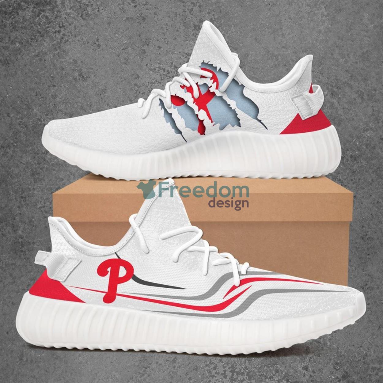 Philadelphia Phillies Team Sport Lover 3D Yeezy Shoes Product Photo 1