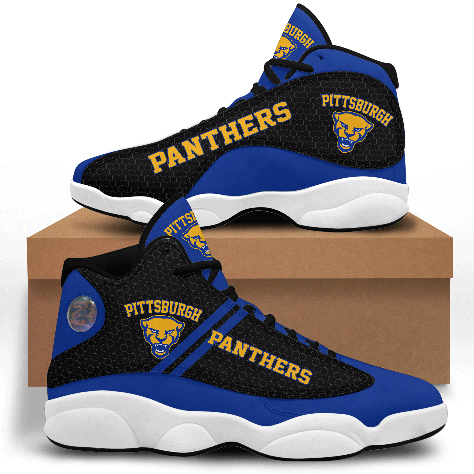 Pittsburgh Panthers Air Jordan 13 Shoes For Fans Product Photo 3 Pittsburgh Panthers Air Jordan 13 Shoes For Fans Product Photo 3
