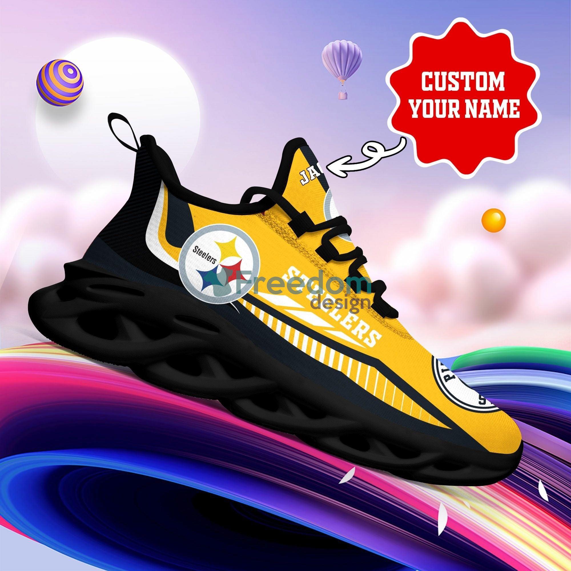 Pittsburgh Steelers Custom Name Max Soul Snesker Running Shoes Product Photo 2