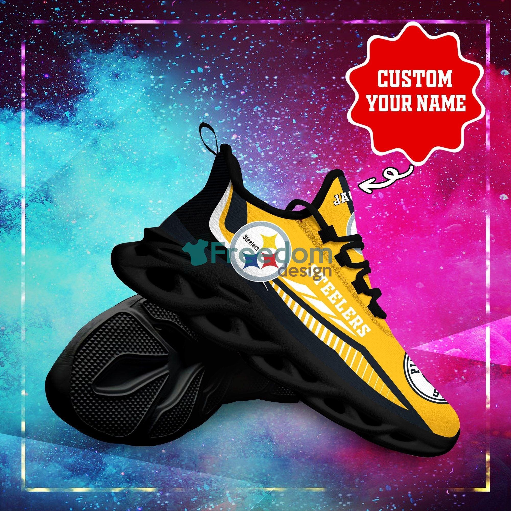 Pittsburgh Steelers Custom Name Max Soul Snesker Running Shoes Product Photo 1