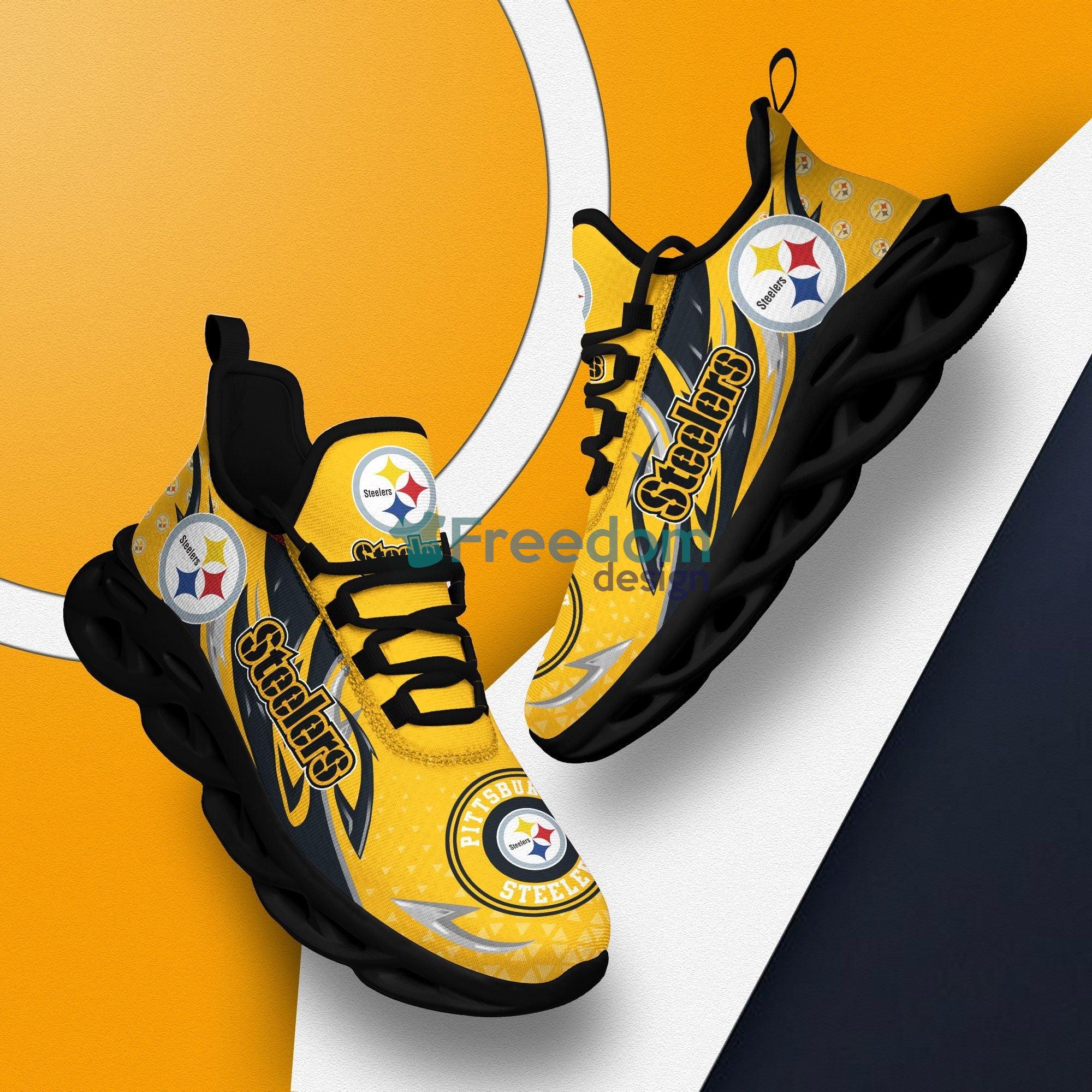 Pittsburgh Steelers Max Soul Snesker Shoes For Fans Product Photo 2