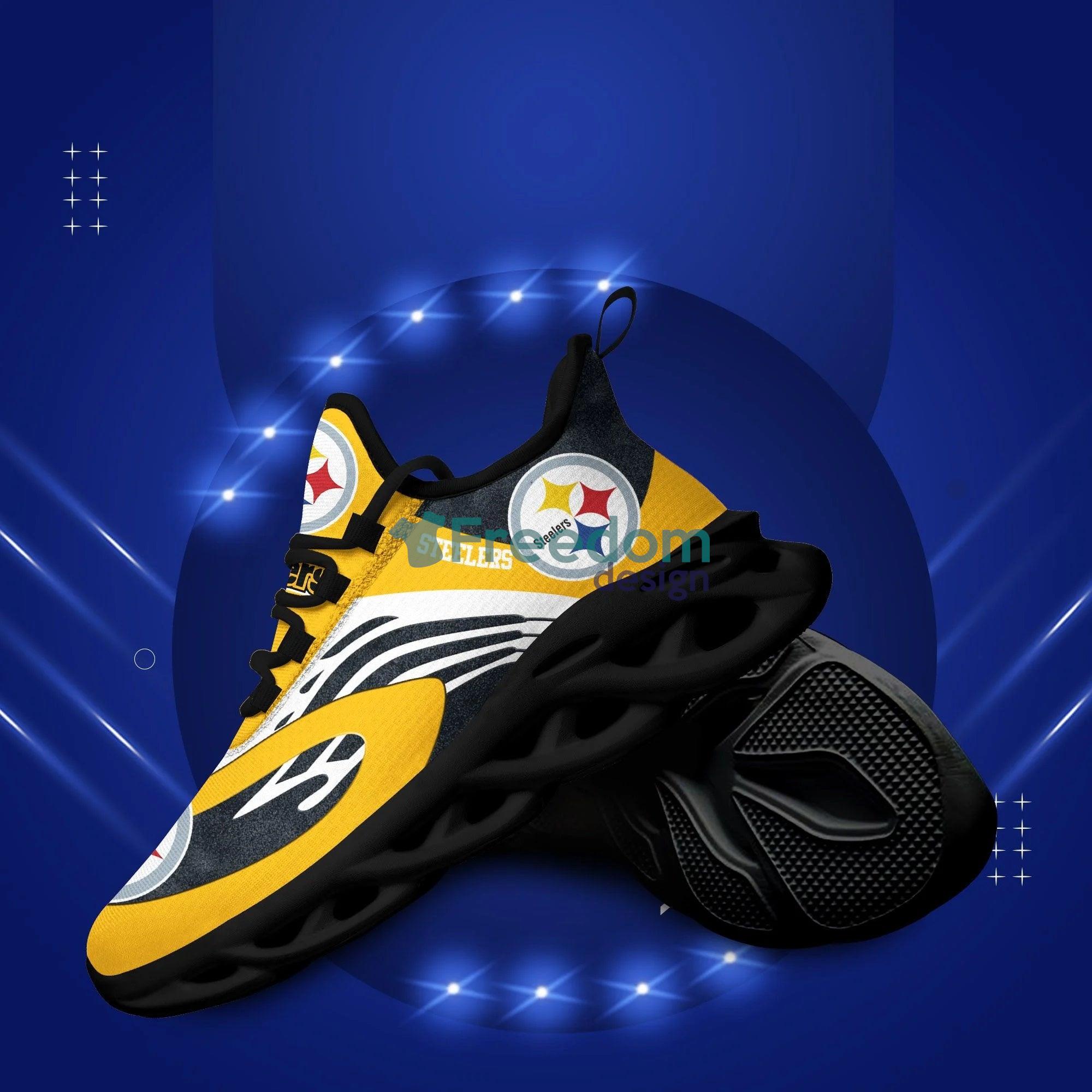 Pittsburgh Steelers Yellow Max Soul Snesker Running Shoes Product Photo 1