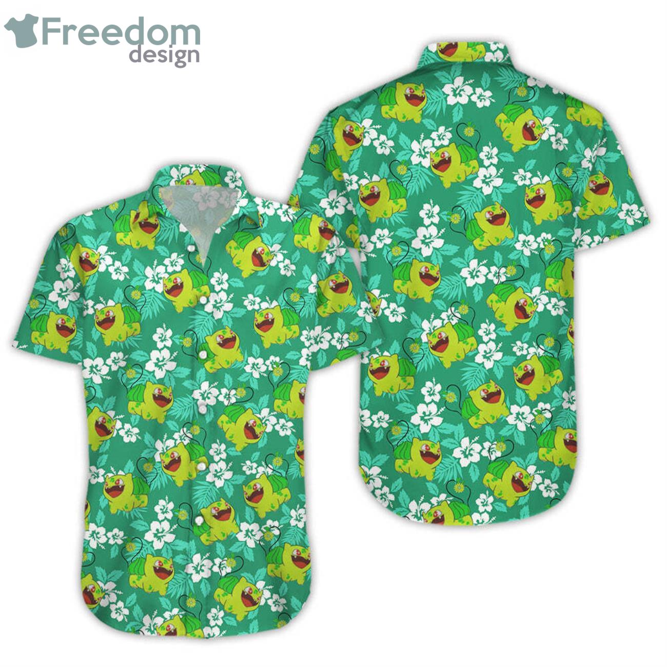 Pokemon Bulbasaur Tropical Beach Hawaiian Shirt For Men And Women Product Photo 1