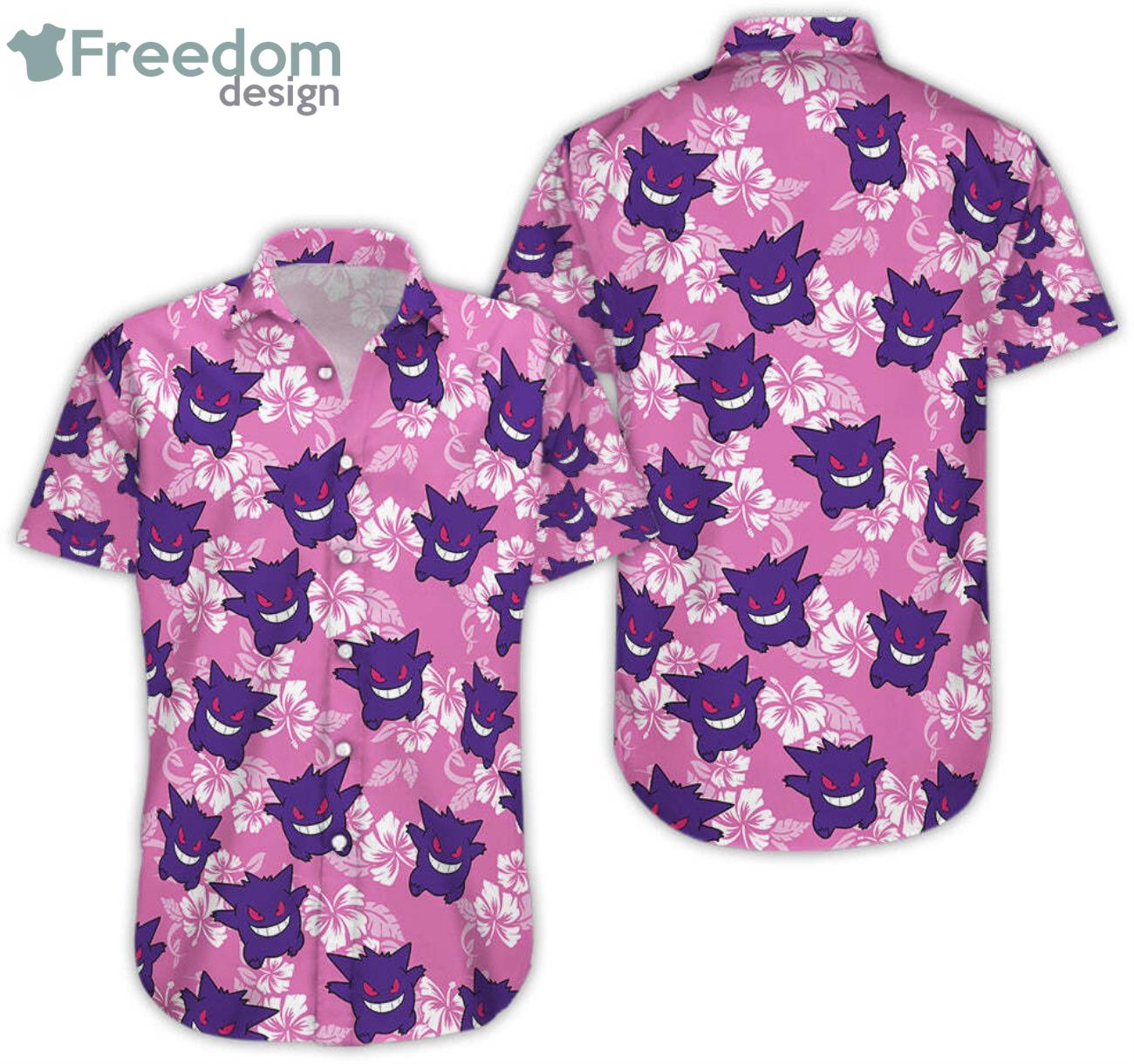 Pokemon Gengar Tropical Beach Hawaiian Shirt For Men And Women Product Photo 1