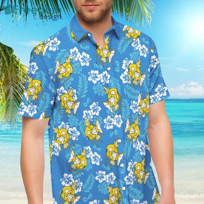 Hawaiian shirt for men and women with Pokemon Magikarp Koiking print