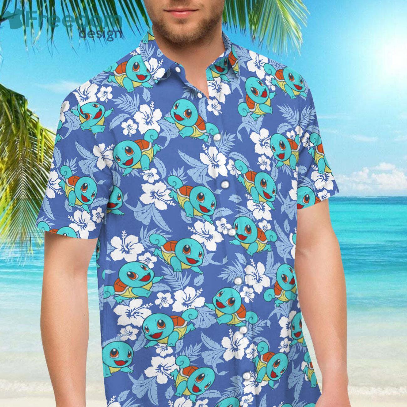 Pokemon Squirtle Tropical Beach Hawaiian Shirt For Men And Women Product Photo 1