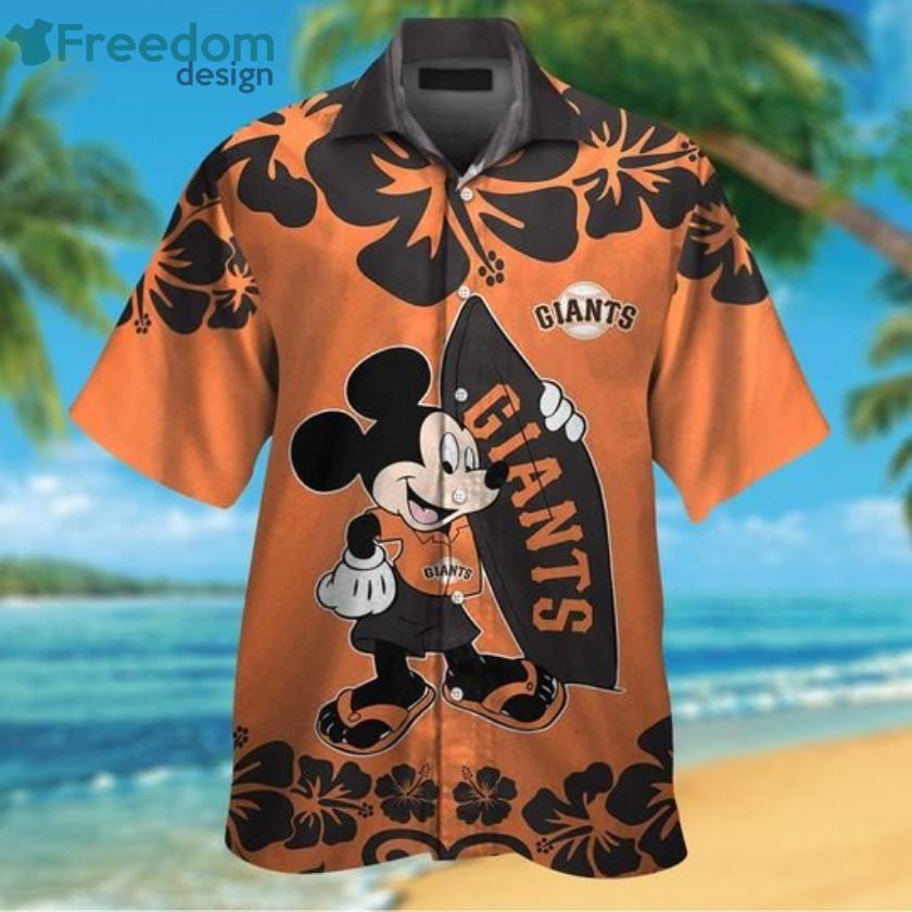 San Francisco Giants Funny Mickey Mouse Sulfing Hawaiian Shirt Product Photo 1
