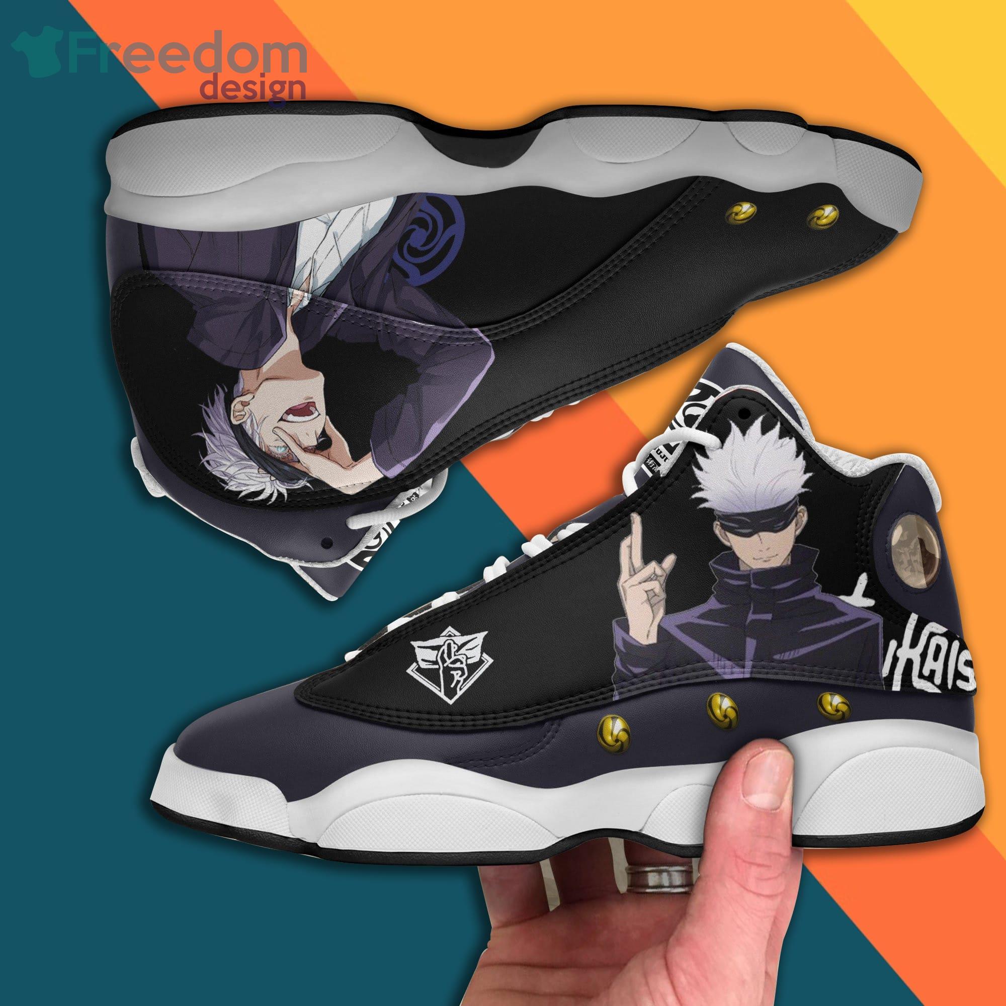 Satoru X Kakashi Shoes Jujutsu Kaisen X Anime Air Jordan 13 Sneakers -  Freedomdesign