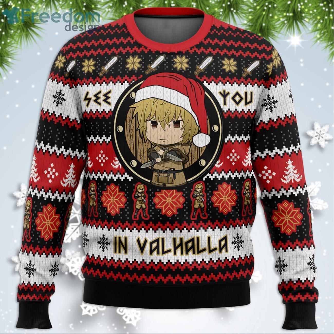 See You In Valhalla Vinland Saga Christmas Sweater Product Photo 1 See You In Valhalla Vinland Saga Christmas Sweater Product Photo 1