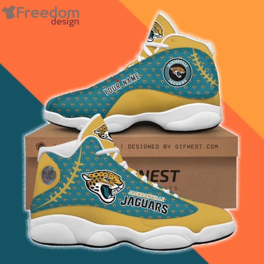 Jacksonville Jaguars Custom Name Air Jordan 13 Shoes BT1374 - BigTIGON