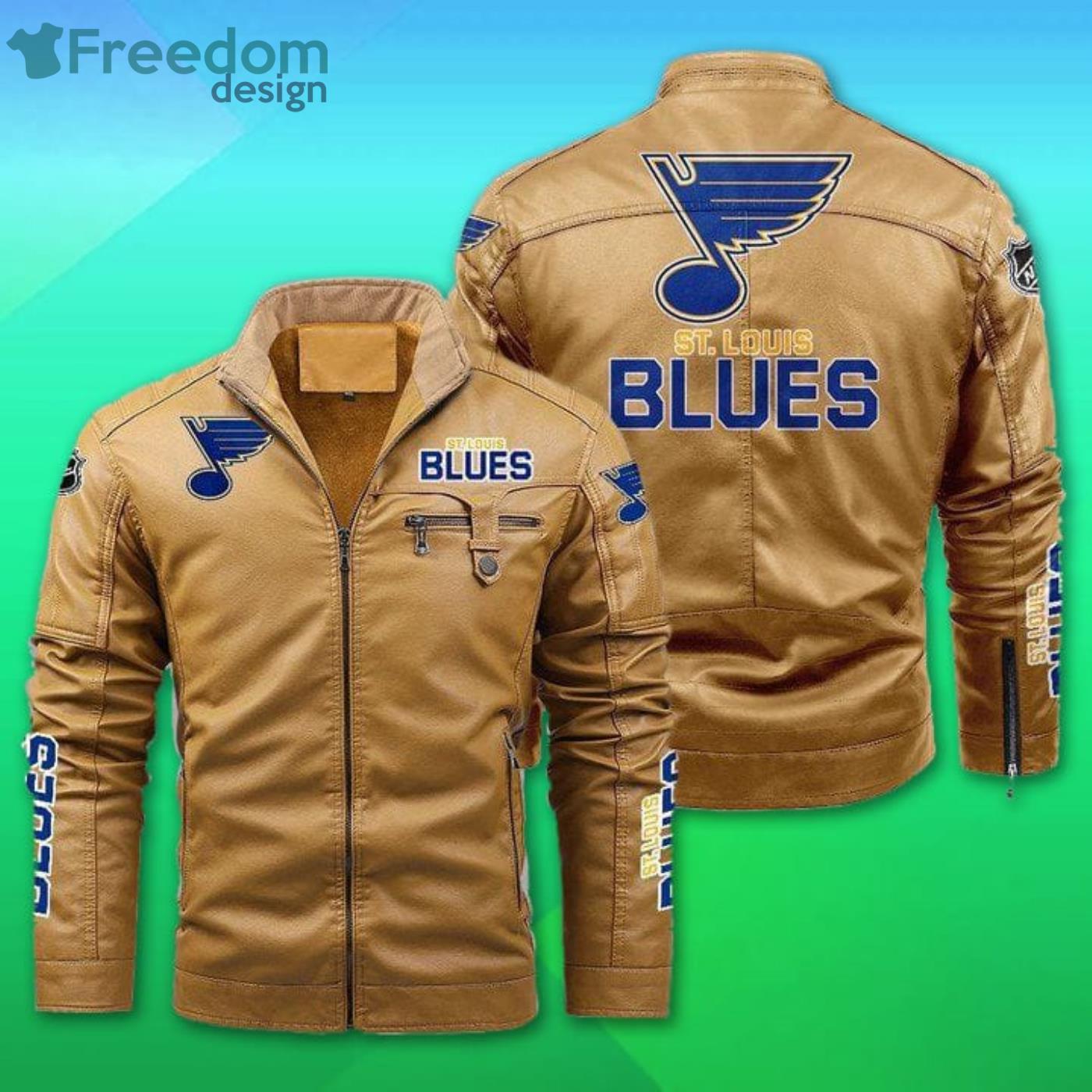 st louis blues leather jacket