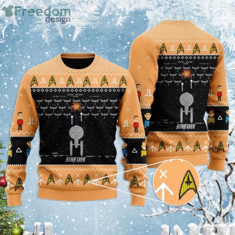 Cute Start Trek print Christmas sweater