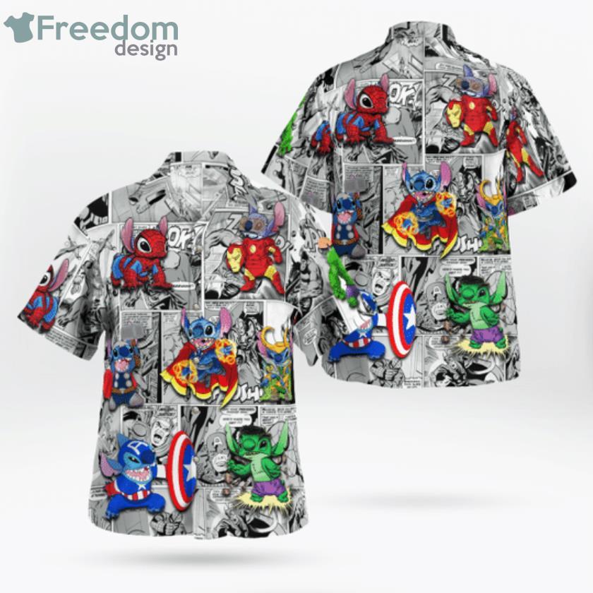 Stitch Marvel Hawaiian Shirt For Men And Women Product Photo 1