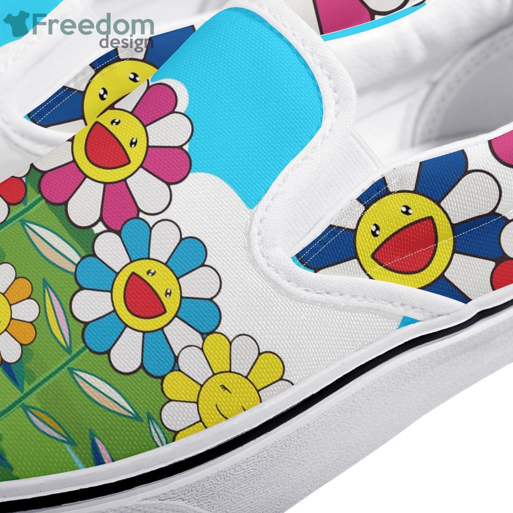 Takashi Murakami Sunflower Happy Flowers Slip On Shoes For Men And Women -  Freedomdesign