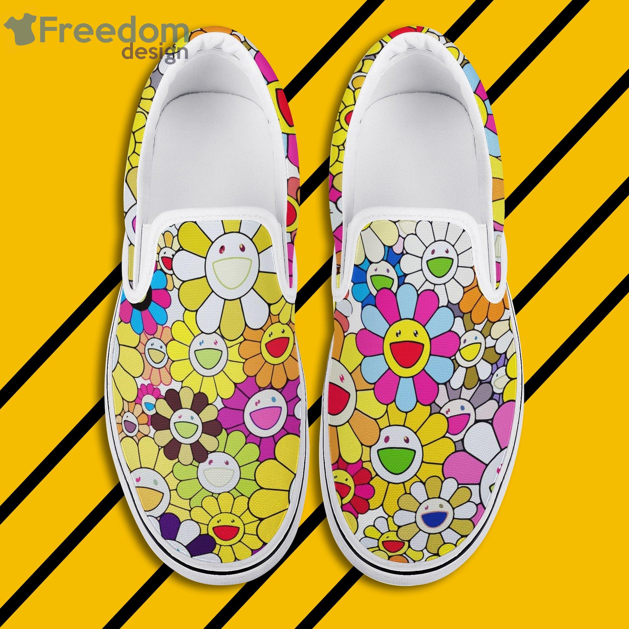 Takashi Murakami Sunflower Pattern Slip On Shoes For Men And Women Product Photo 1